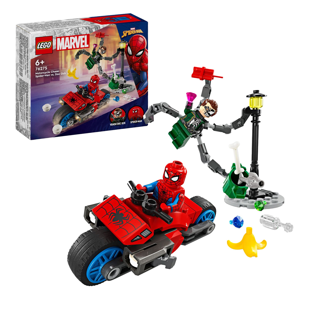 Lego LEGO Super Heroes 76275 Motorachtervolging: Spider-Man vs. Doc Ock