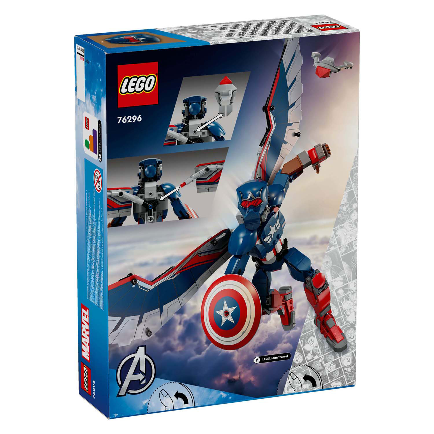 LEGO Marvel 76296 Captain America Bouwfiguur