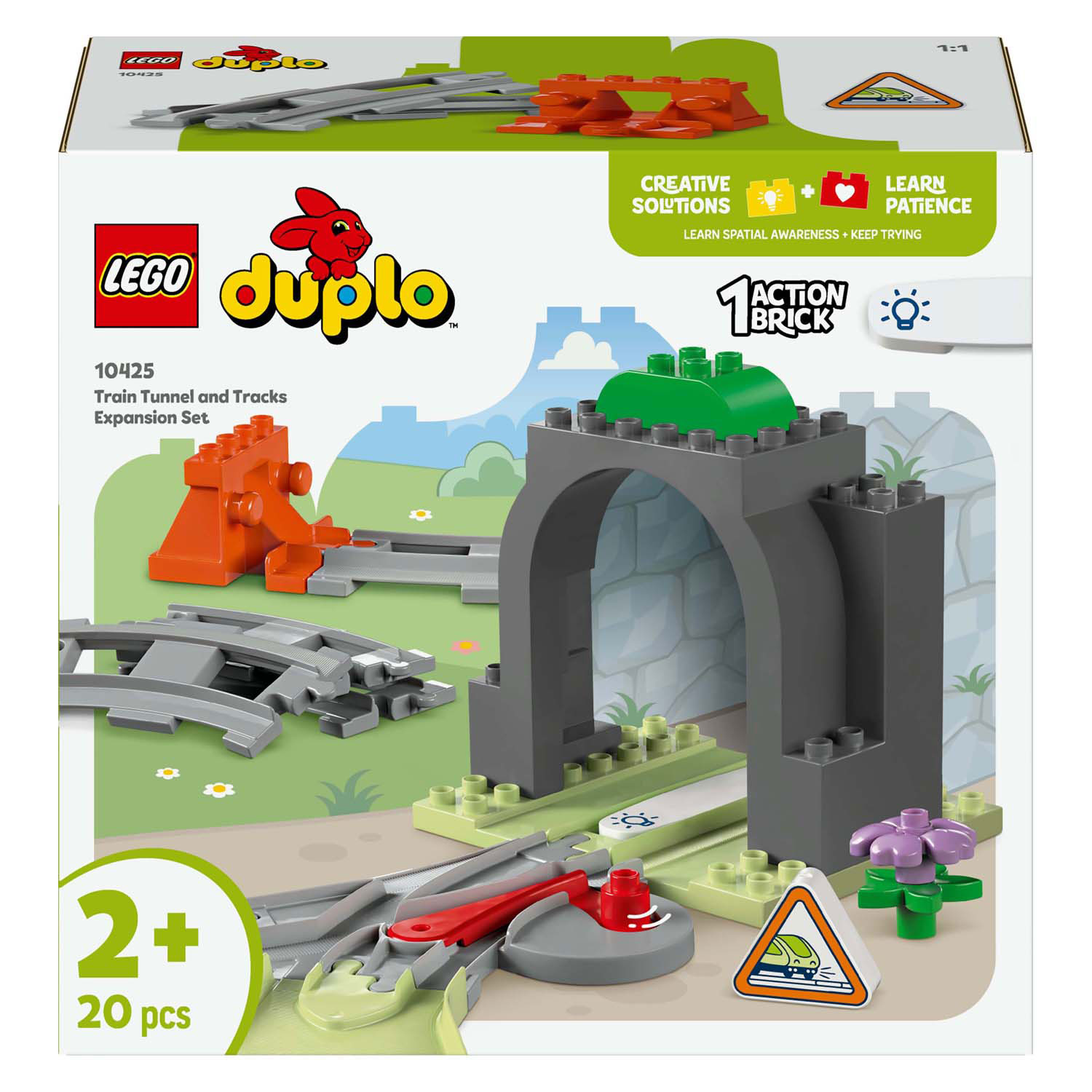 LEGO Duplo Town 10425 Ensemble d'extension tunnel ferroviaire et voies ferrées