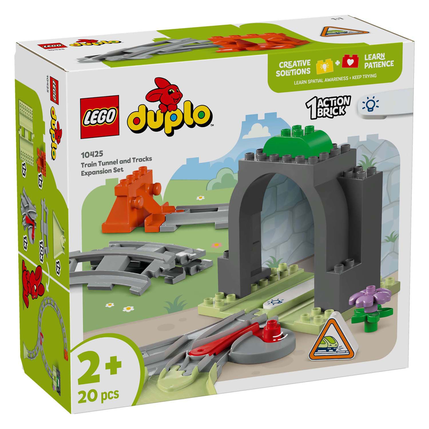 LEGO Duplo Town 10425 Ensemble d'extension tunnel ferroviaire et voies ferrées