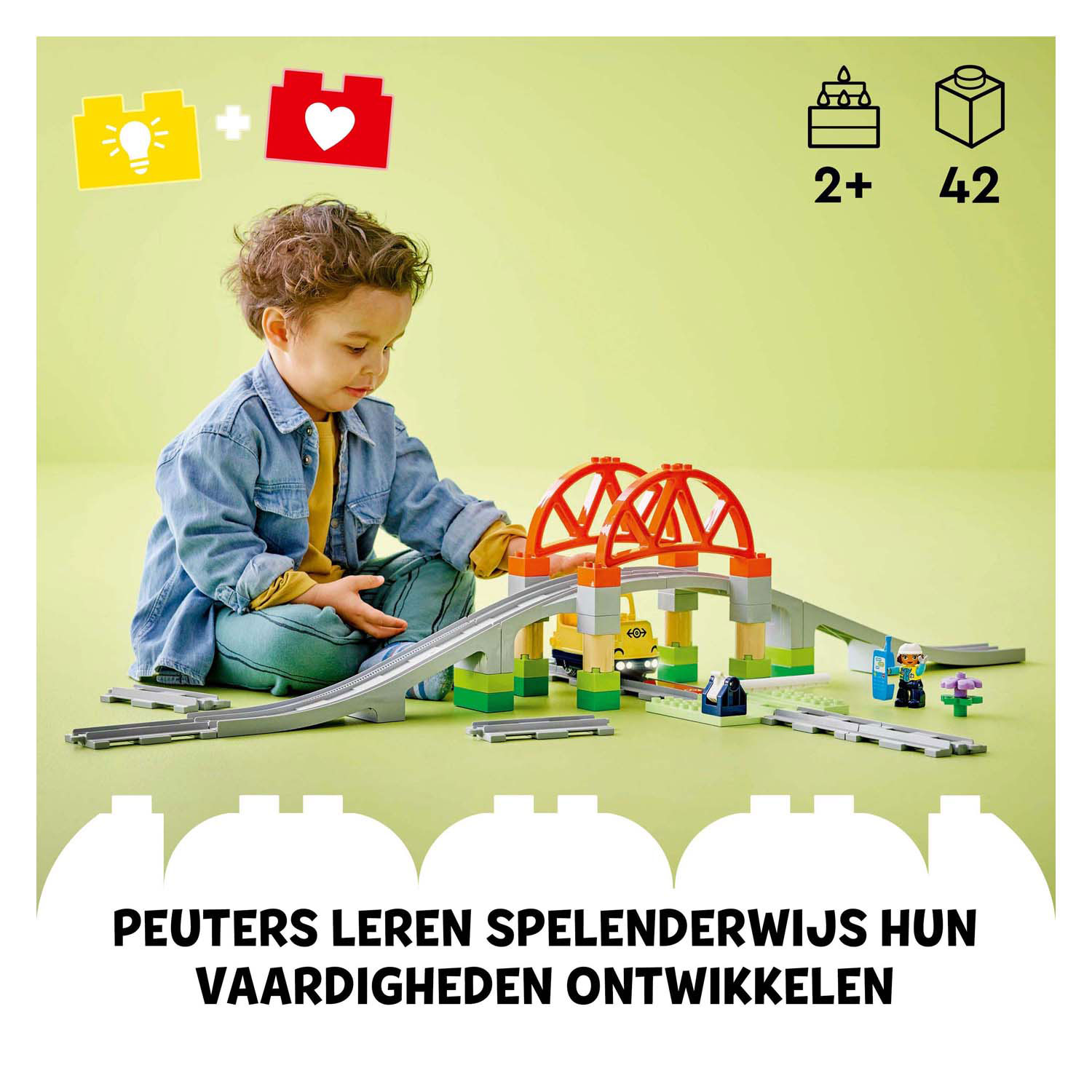 LEGO Duplo Town 10426 Eisenbahnbrücke und Gleise, Erweiterungsset