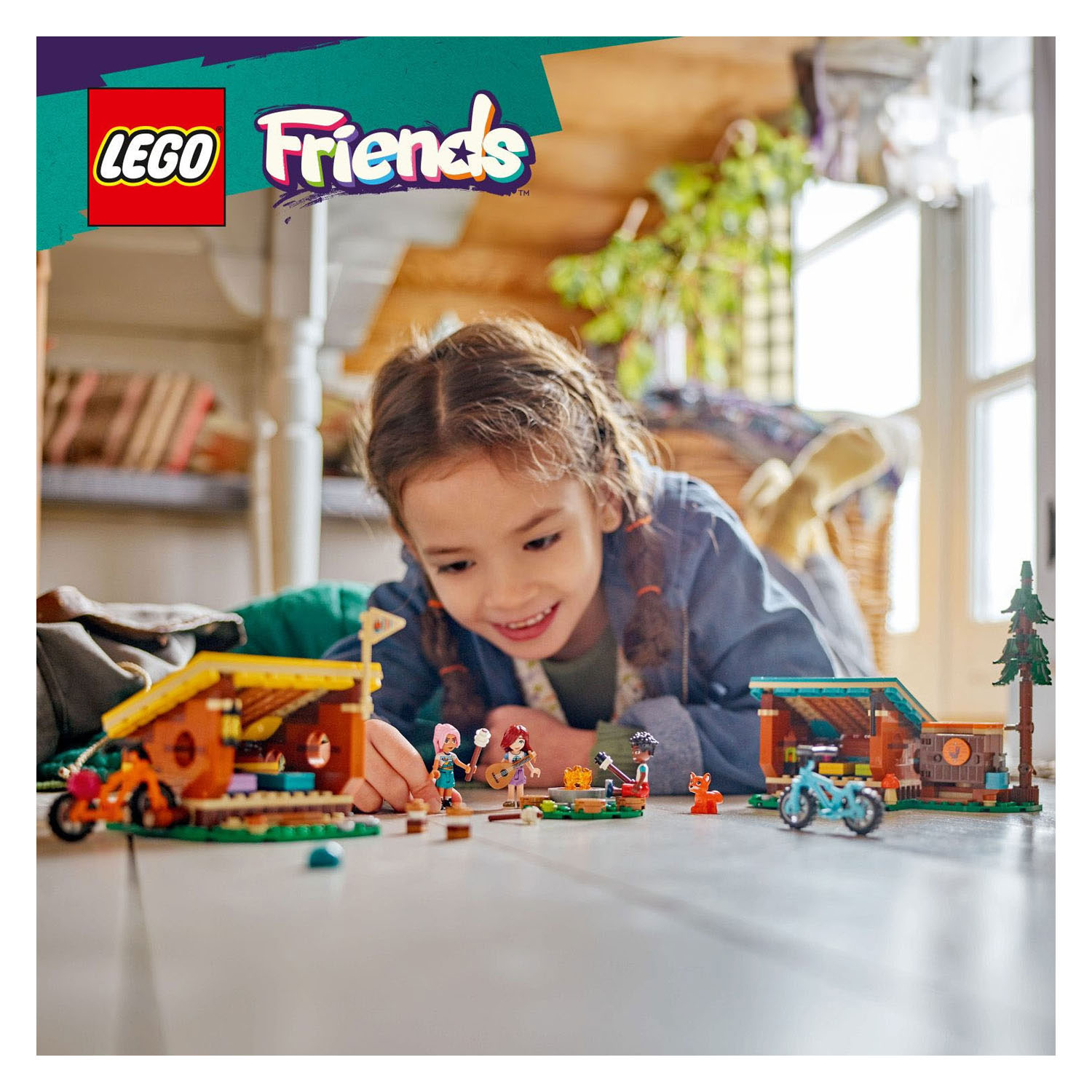 LEGO Friends 42624 Les cabanes forestières confortables du camp d'aventure