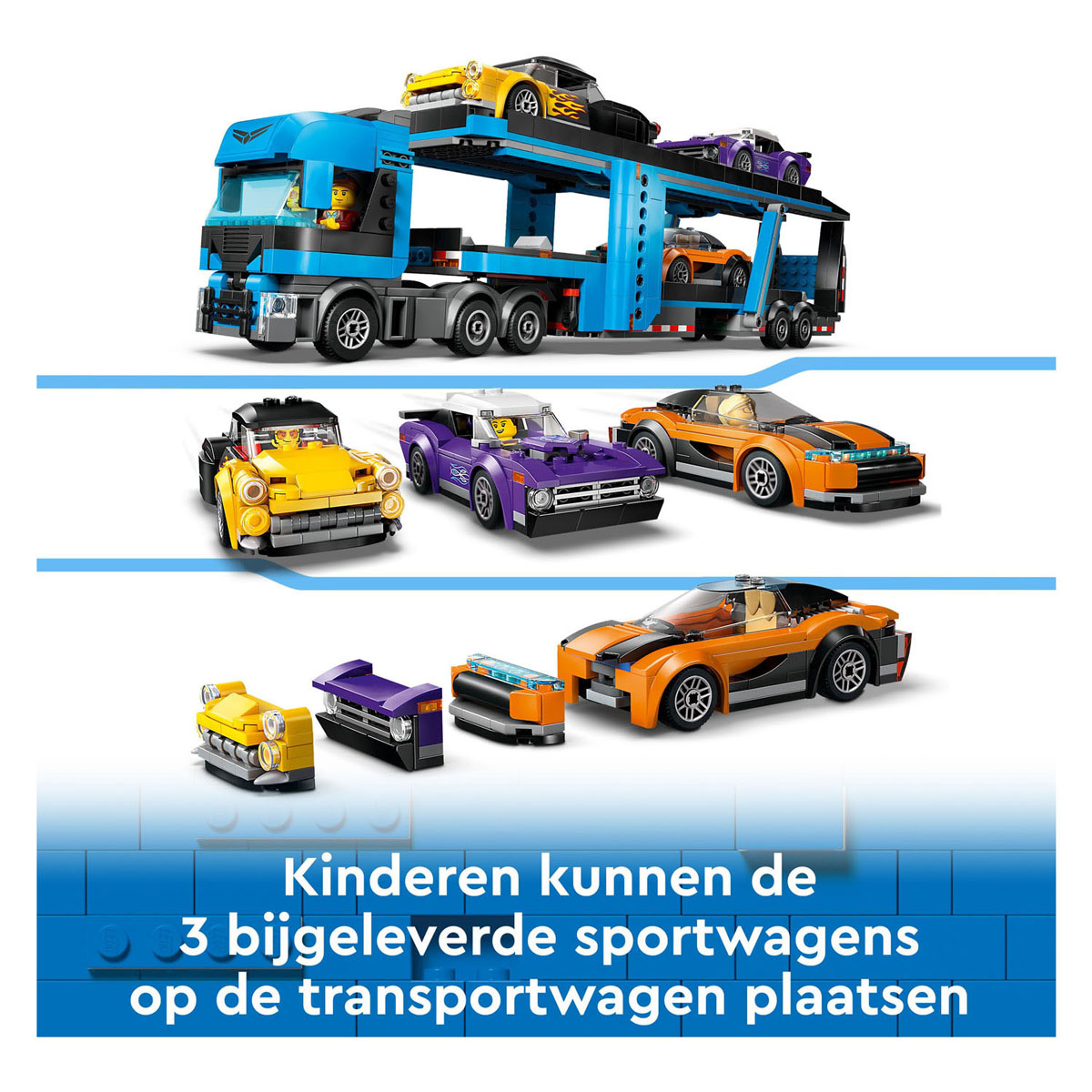 LEGO City 60408 Véhicule de transport avec voitures de sport