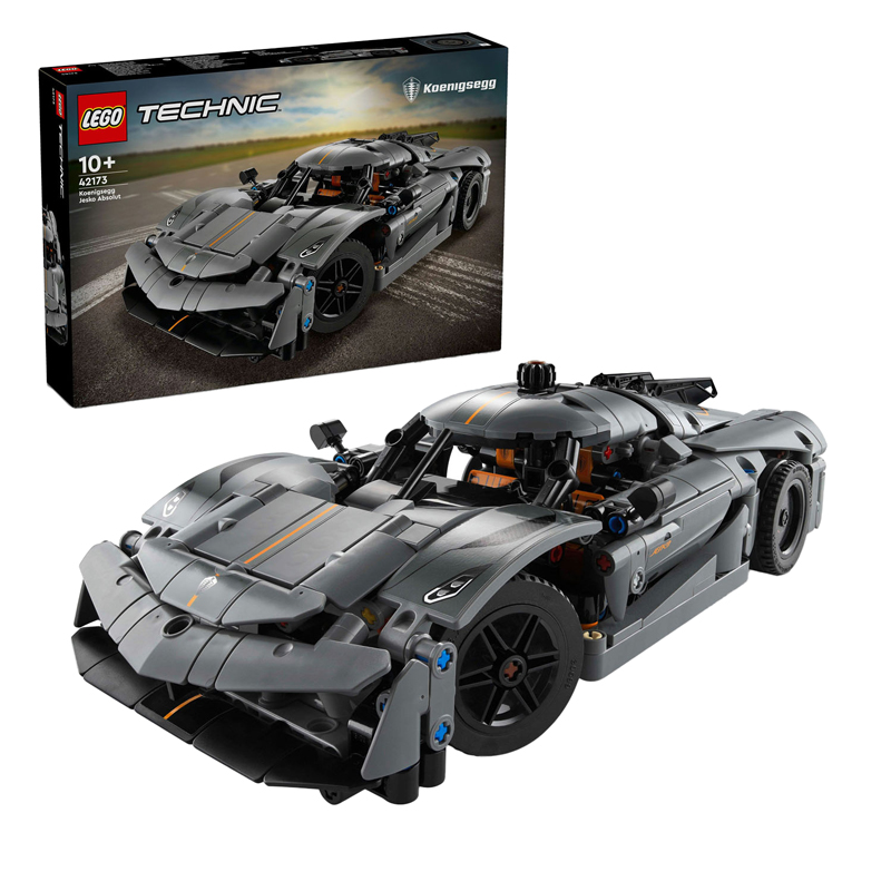 LEGO Technic 42173 Koenigsegg Jesko Hypercar gris absolu