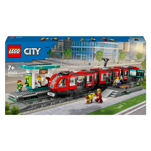 LEGO City 60423 City Straßenbahn und Bahnhof