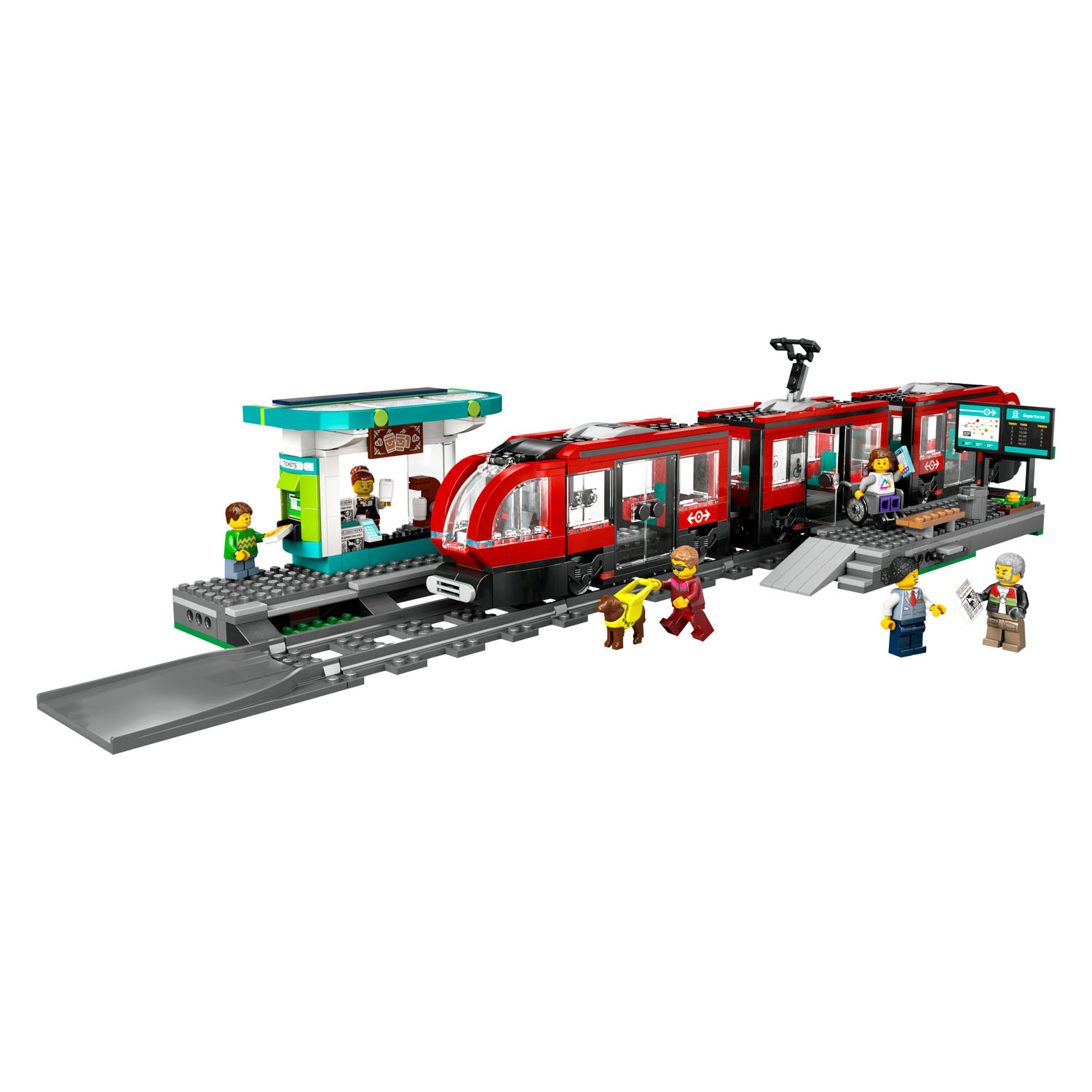 LEGO City 60423 City Straßenbahn und Bahnhof