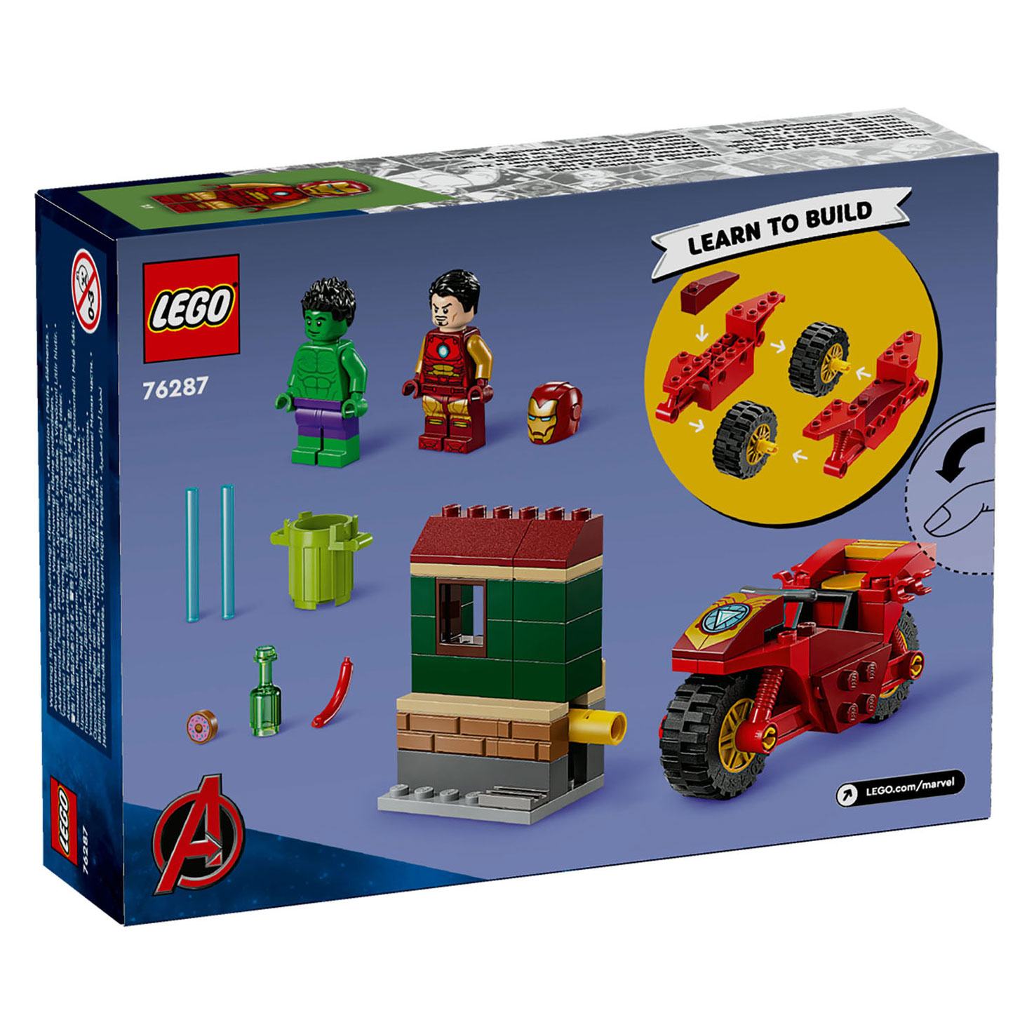 LEGO Super Heroes 76287 Iron Man mit Motorrad und The Hulk