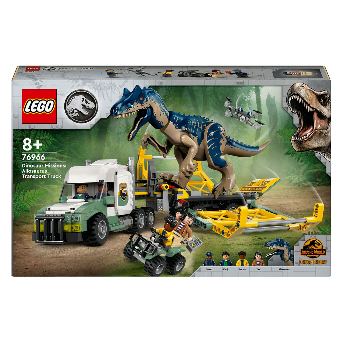 LEGO Jurassic World 76966 Missions de dinosaures : le camion de transport d'allosaure