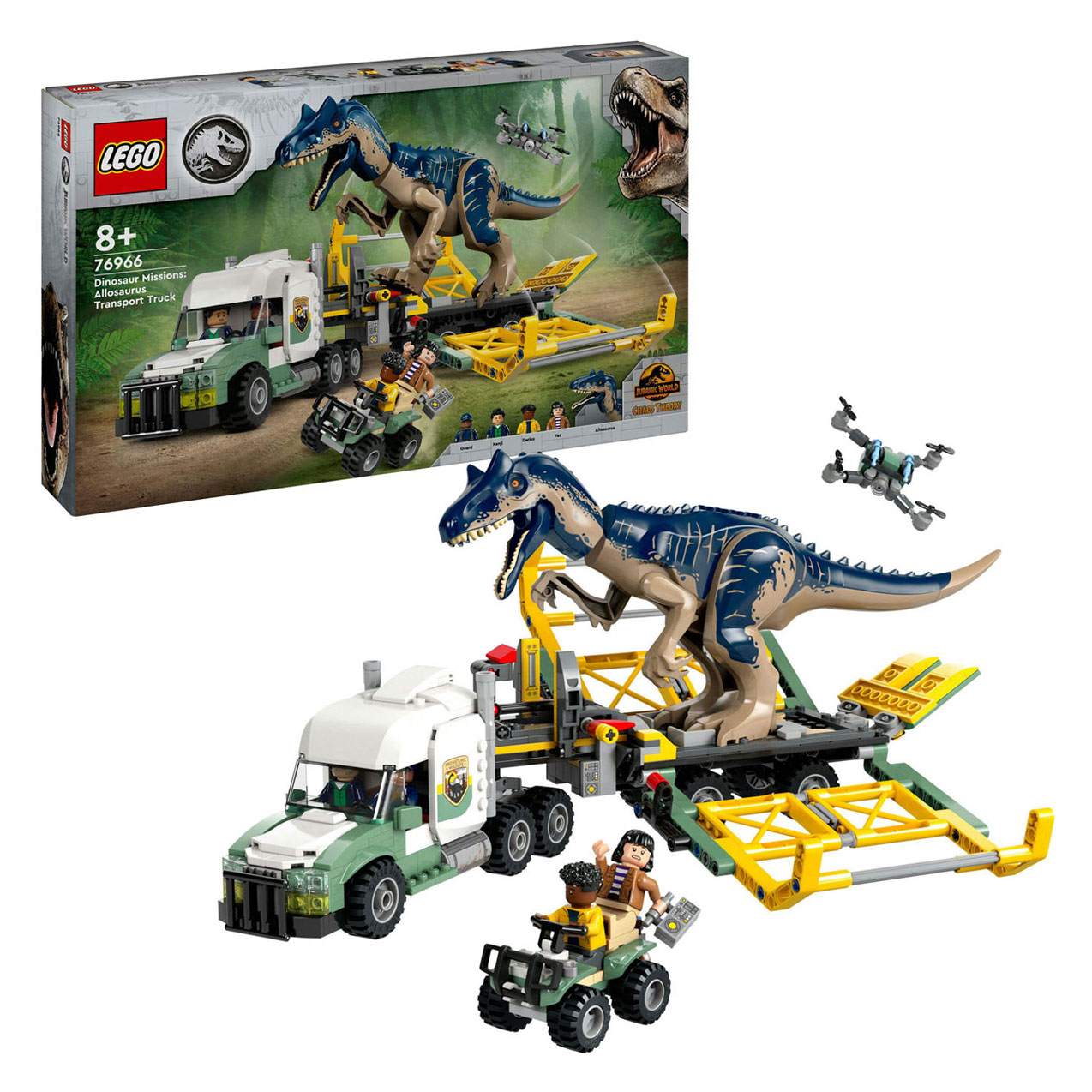 LEGO Jurassic World 76966 Missions de dinosaures : le camion de transport d'allosaure