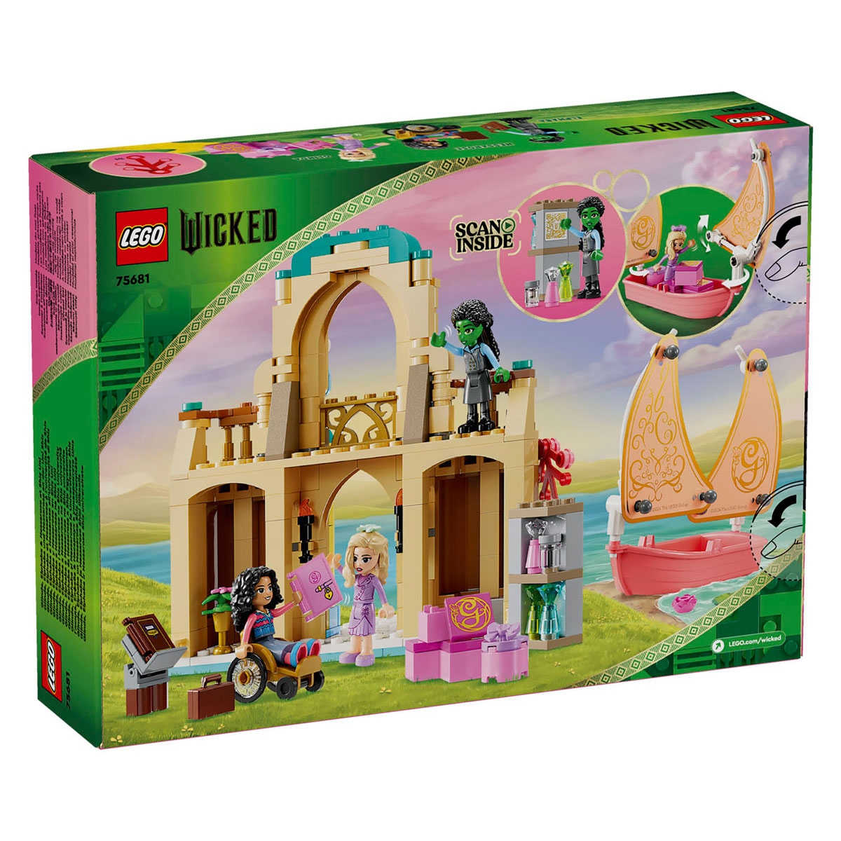 LEGO Wicked 75681 Glinda, Elphaba en Nessarose op Shiz University