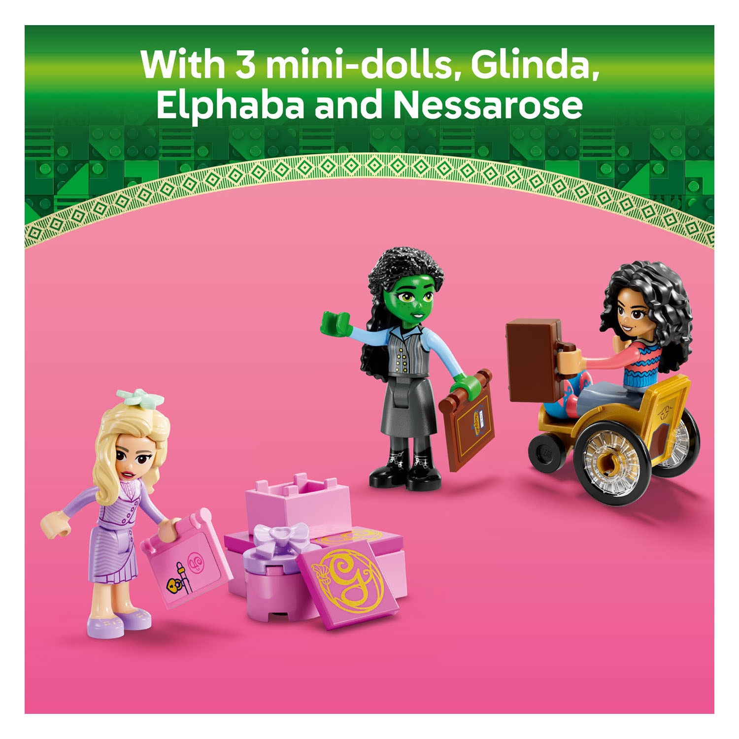 LEGO Wicked 75681 Glinda, Elphaba en Nessarose op Shiz University