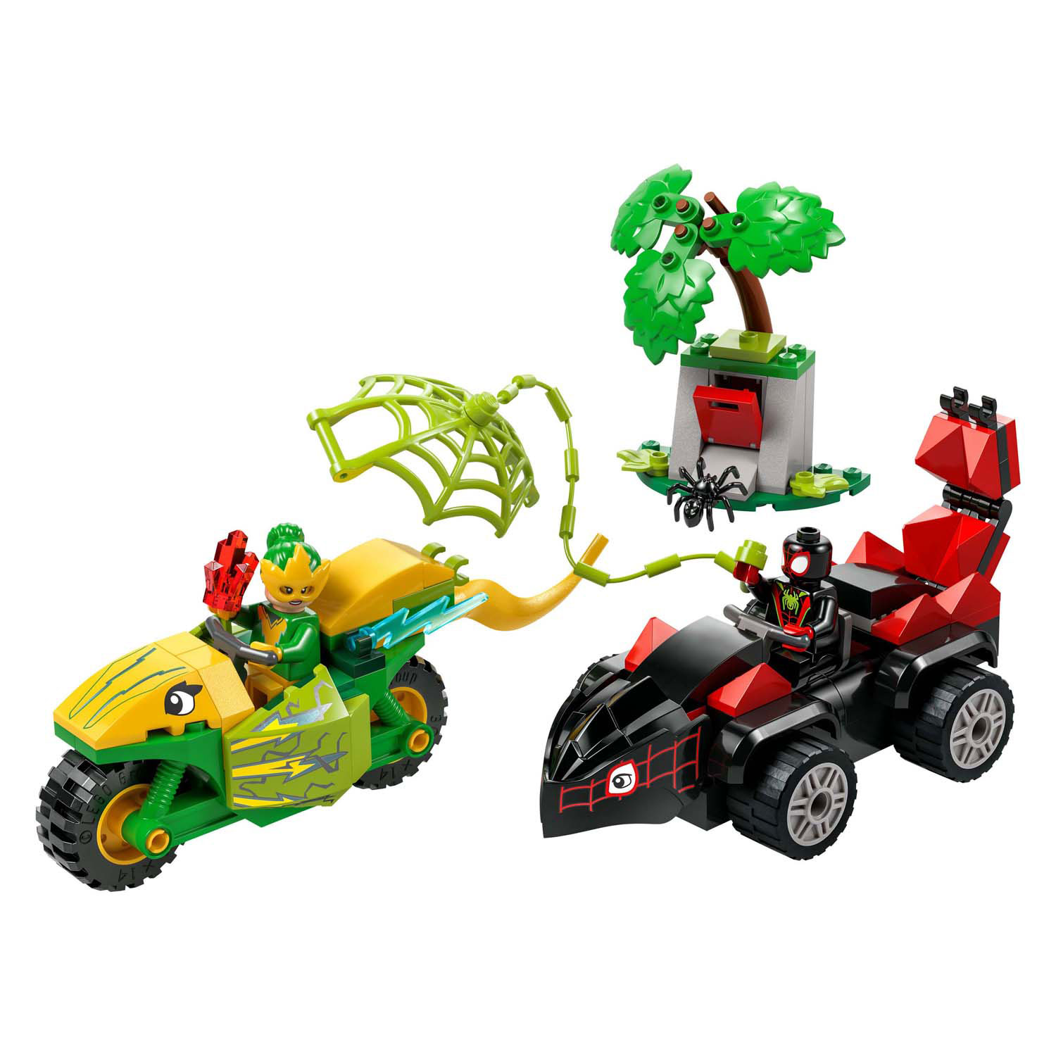 LEGO Spidey 11198 Spinne und Elektro-Verfolgungsjagd mit Dinosaurierfahrzeugen