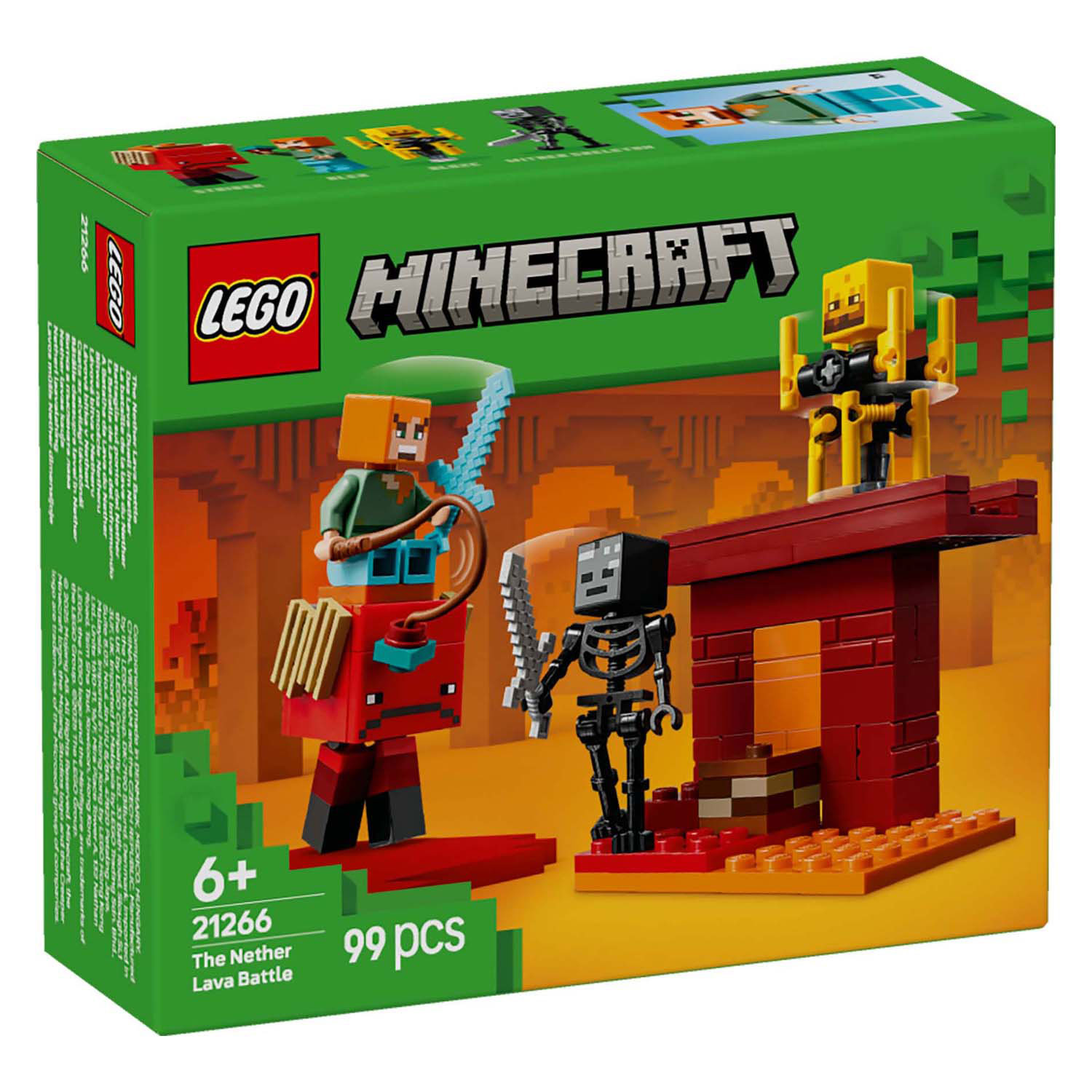 LEGO Minecraft 21266 De Lavastrijd in de Nether