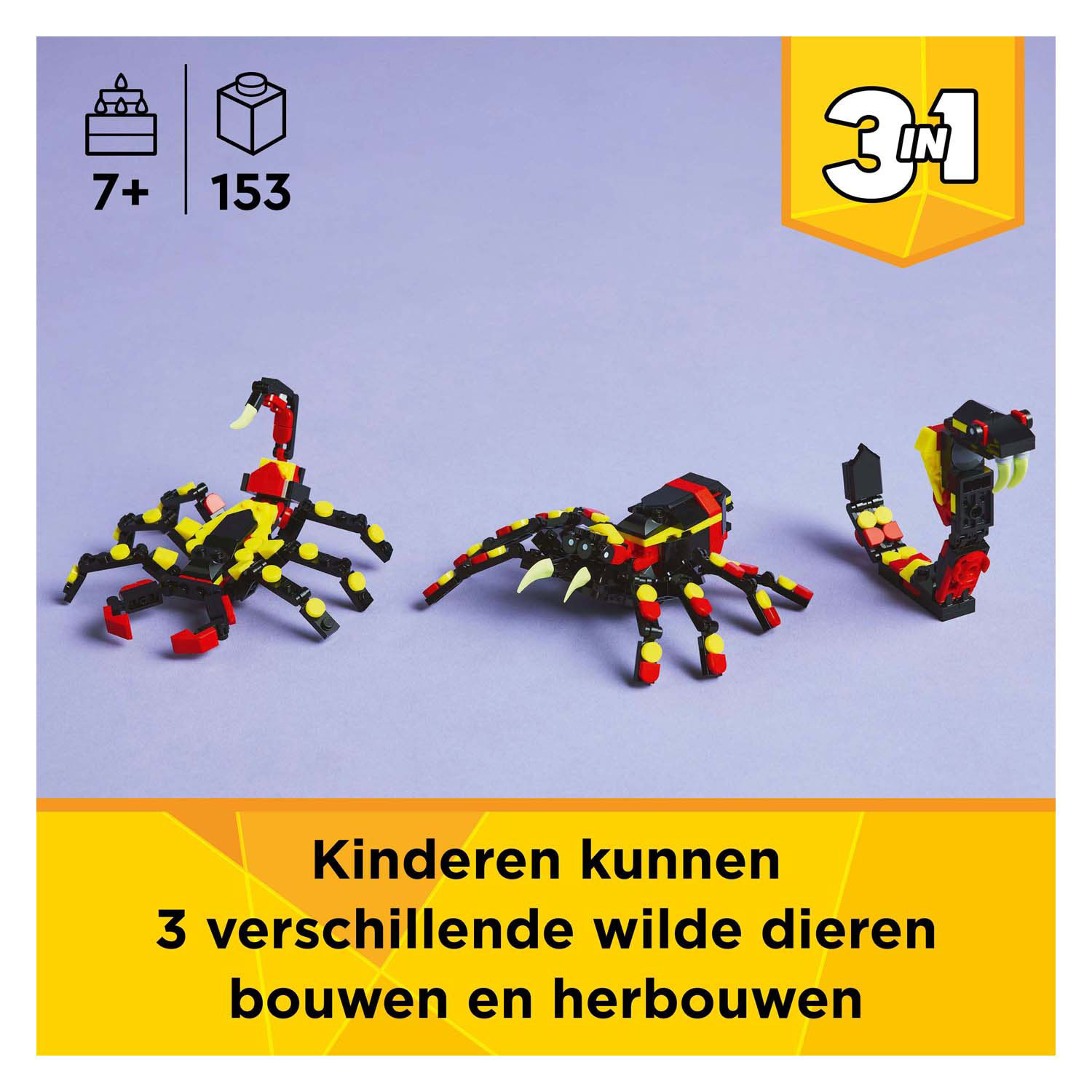 LEGO Creator 31159 Wilde Dieren: Spannende Spin