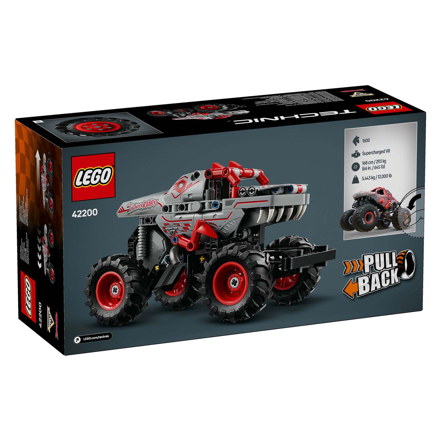 LEGO Technic 42200 Monster Jam Thunderroarus Pull-Back