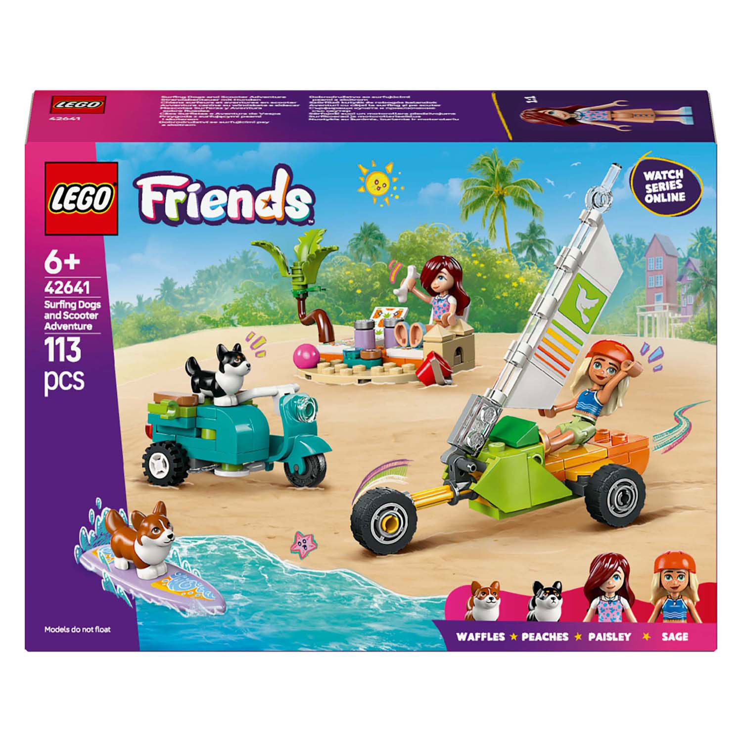 LEGO Friends 42641 Surf- en Scooterplezier met de Honden