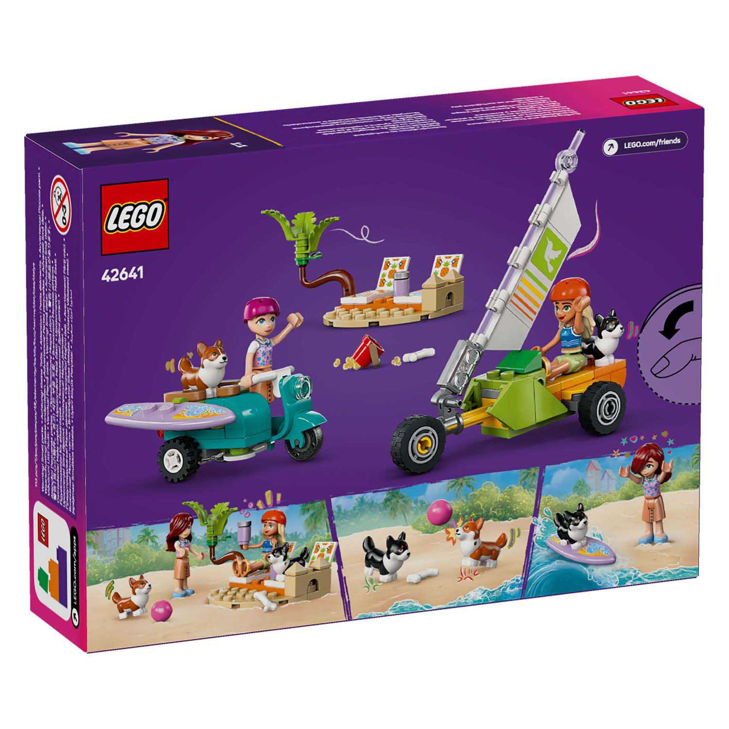 LEGO Friends 42641 Surf- en Scooterplezier met de Honden