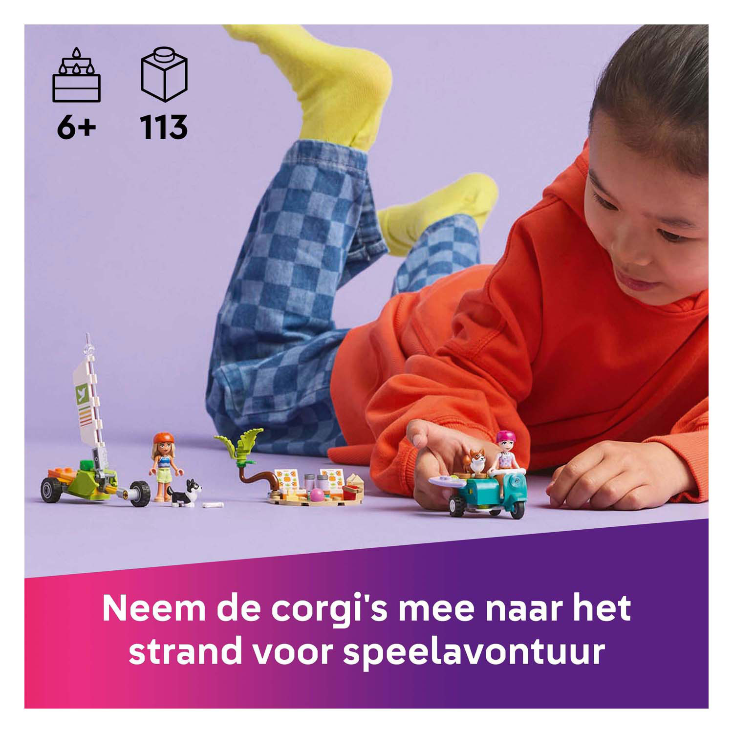 LEGO Friends 42641 Surf- en Scooterplezier met de Honden