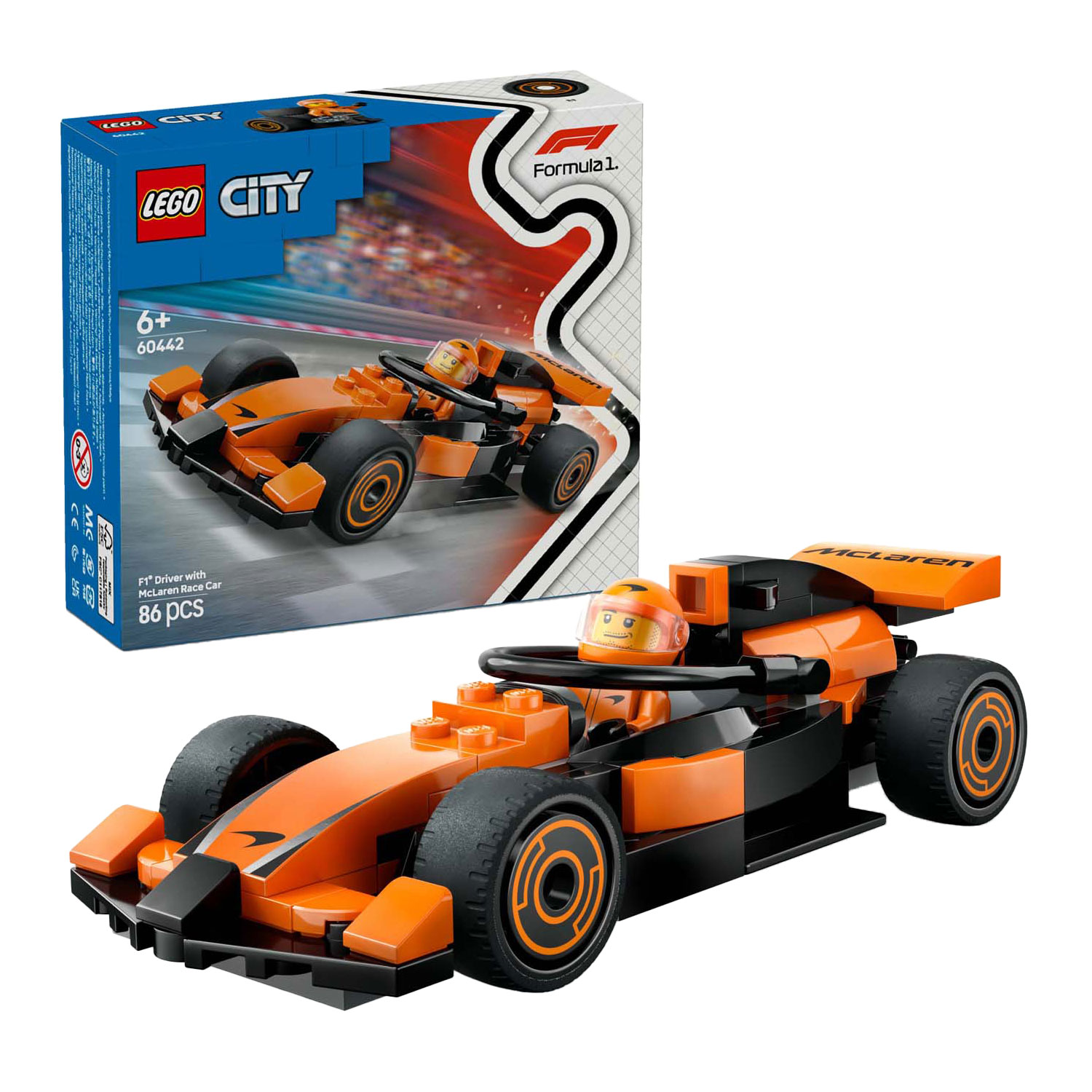 LEGO City 60442 Pilote de F1 avec voiture de course McLaren