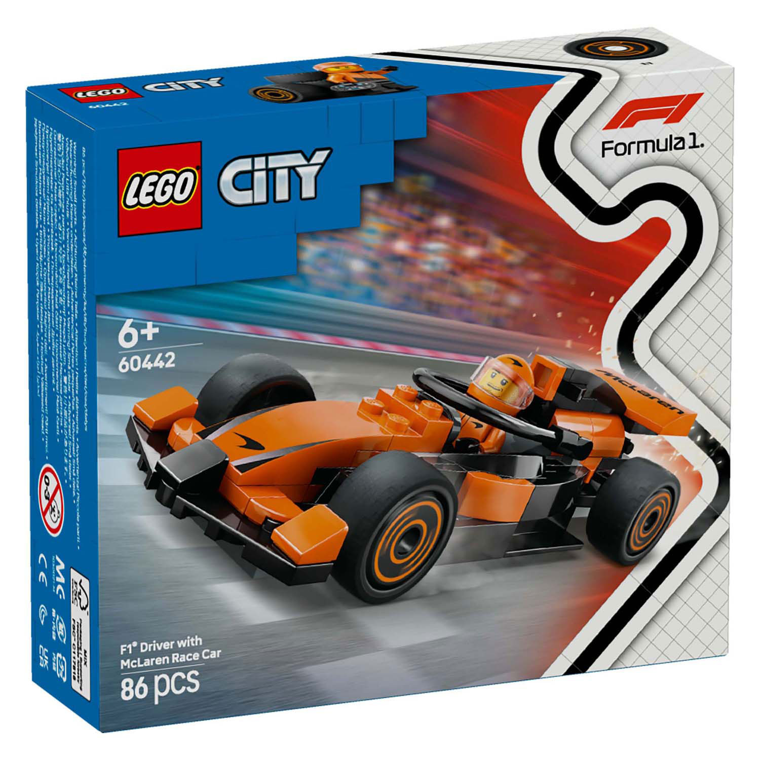 LEGO City 60442 Pilote de F1 avec voiture de course McLaren