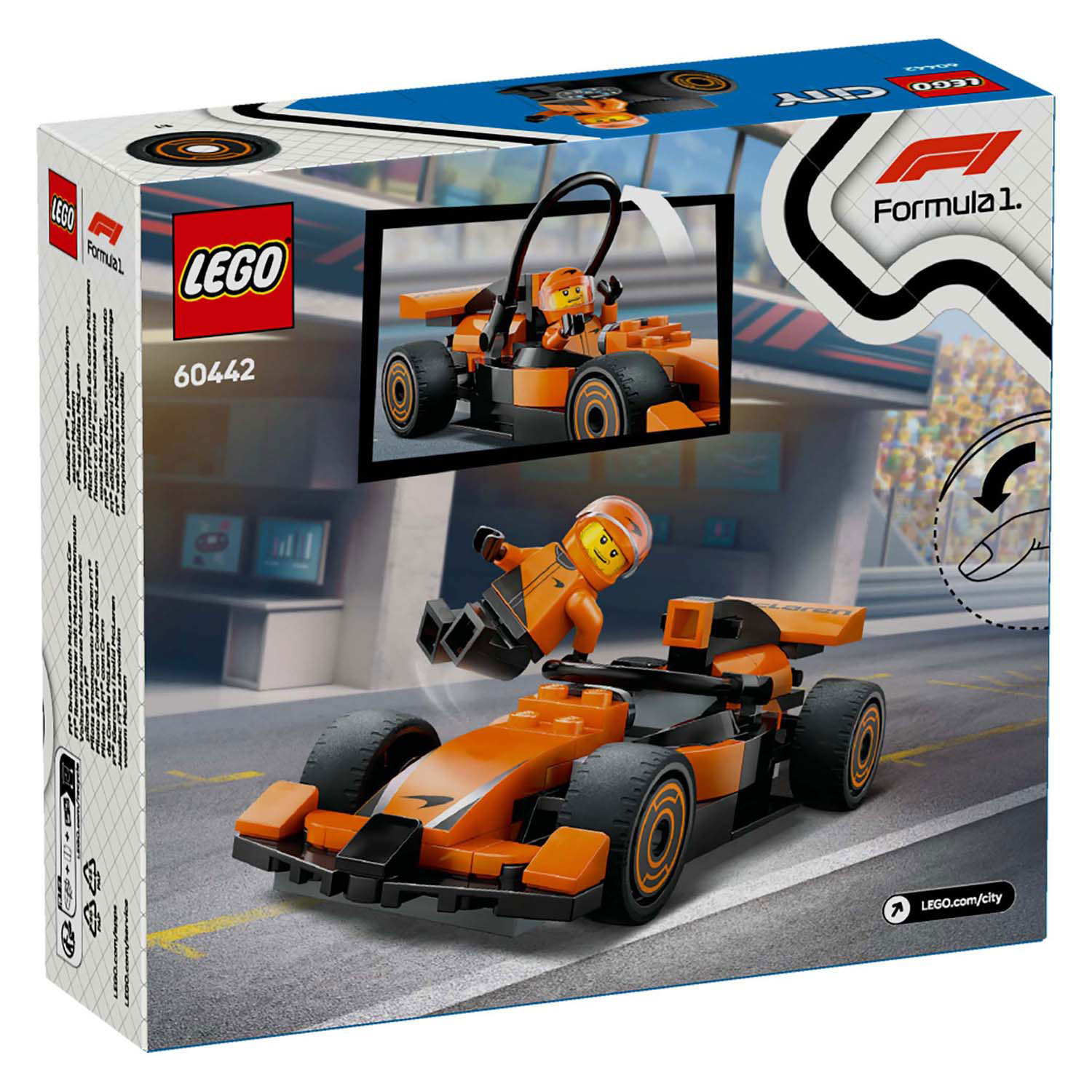 LEGO City 60442 Pilote de F1 avec voiture de course McLaren