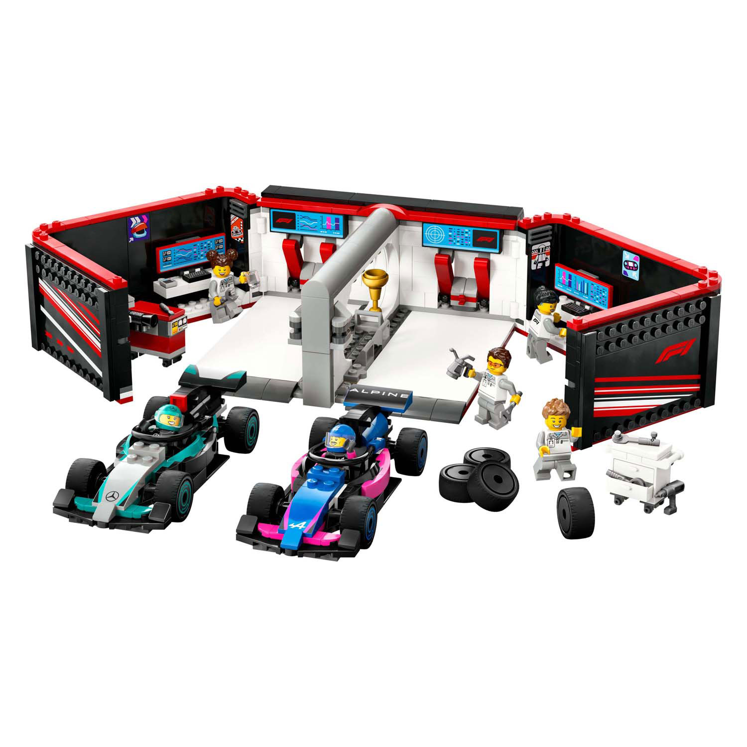 LEGO City 60444 Garage F1 avec Mercedes-AMG et voitures Alpine