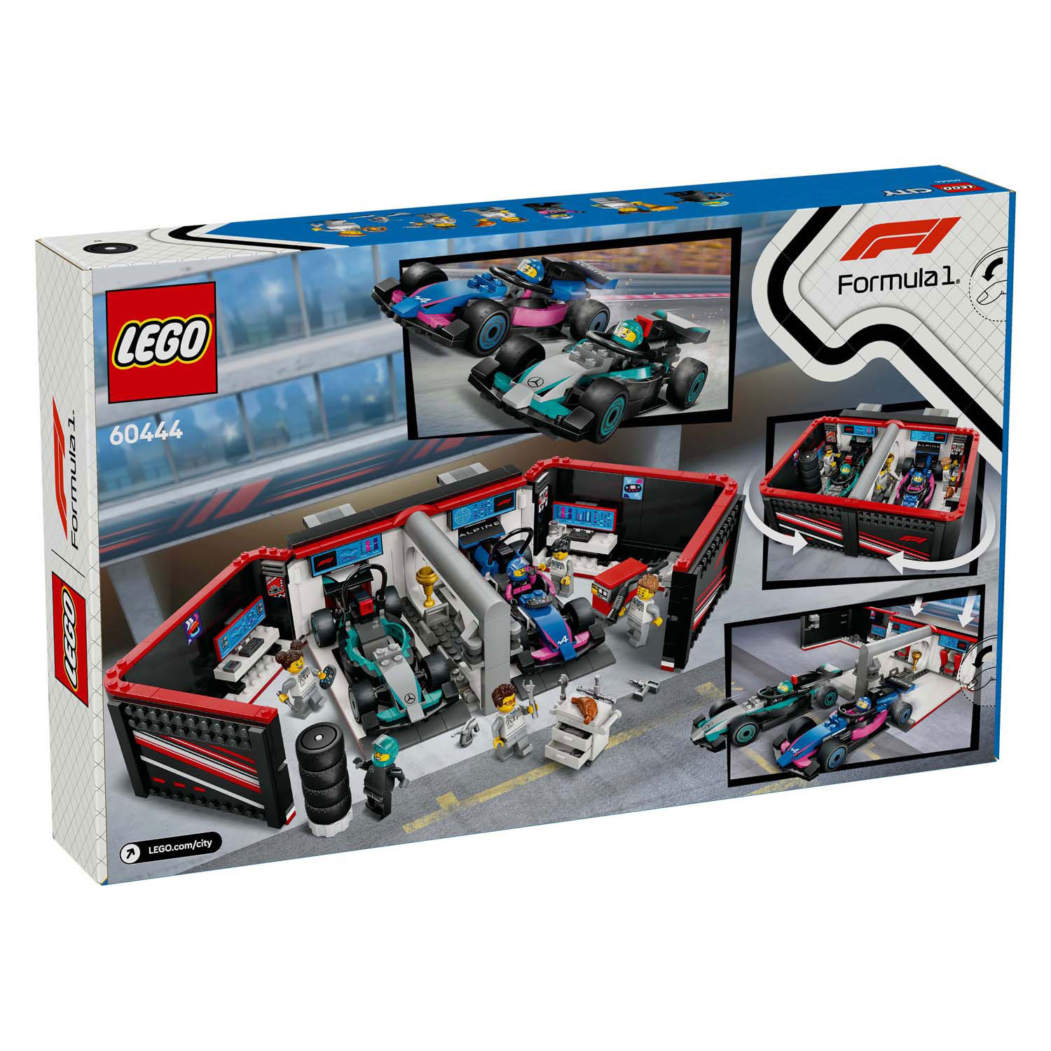 LEGO City 60444 Garage F1 avec Mercedes-AMG et voitures Alpine