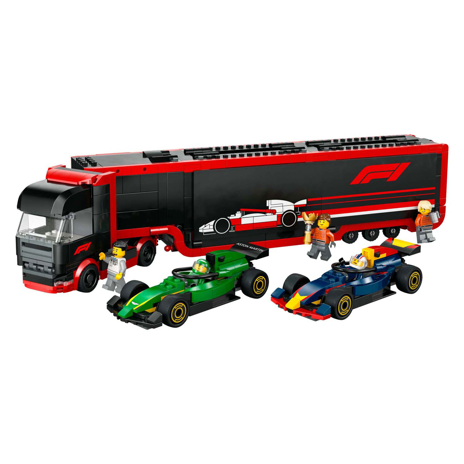 LEGO City 60445 F1-Truck mit Rb20- und Amr24-F1-Autos