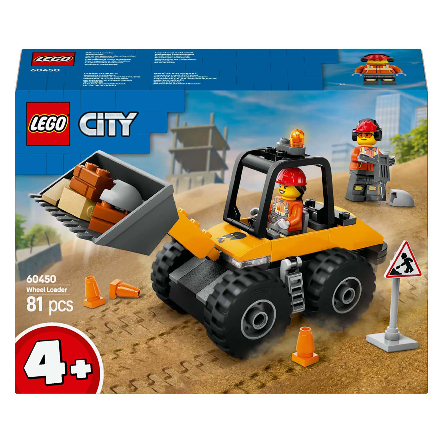 LEGO City 60450 La chargeuse sur pneus jaune