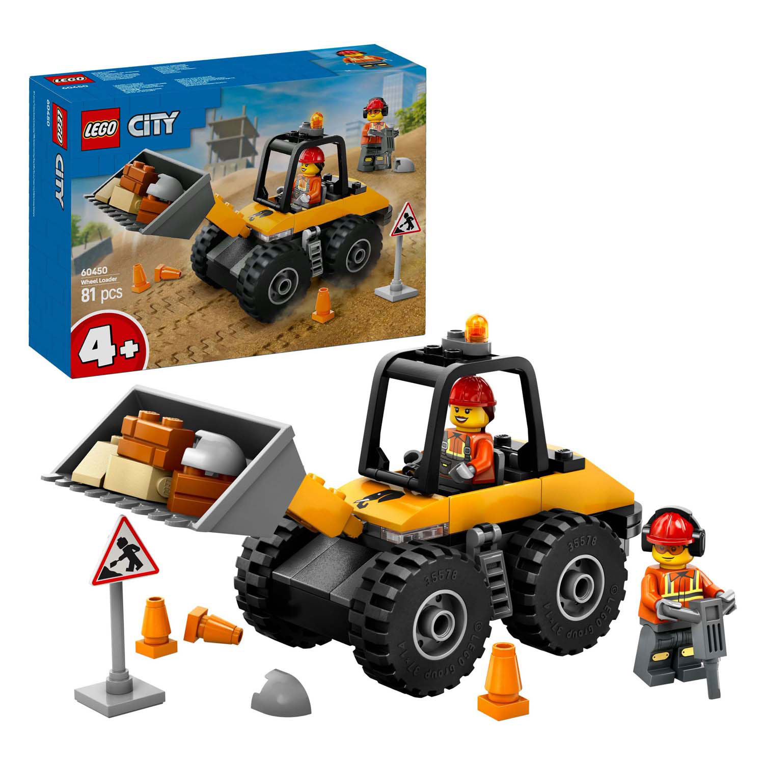 LEGO City 60450 La chargeuse sur pneus jaune