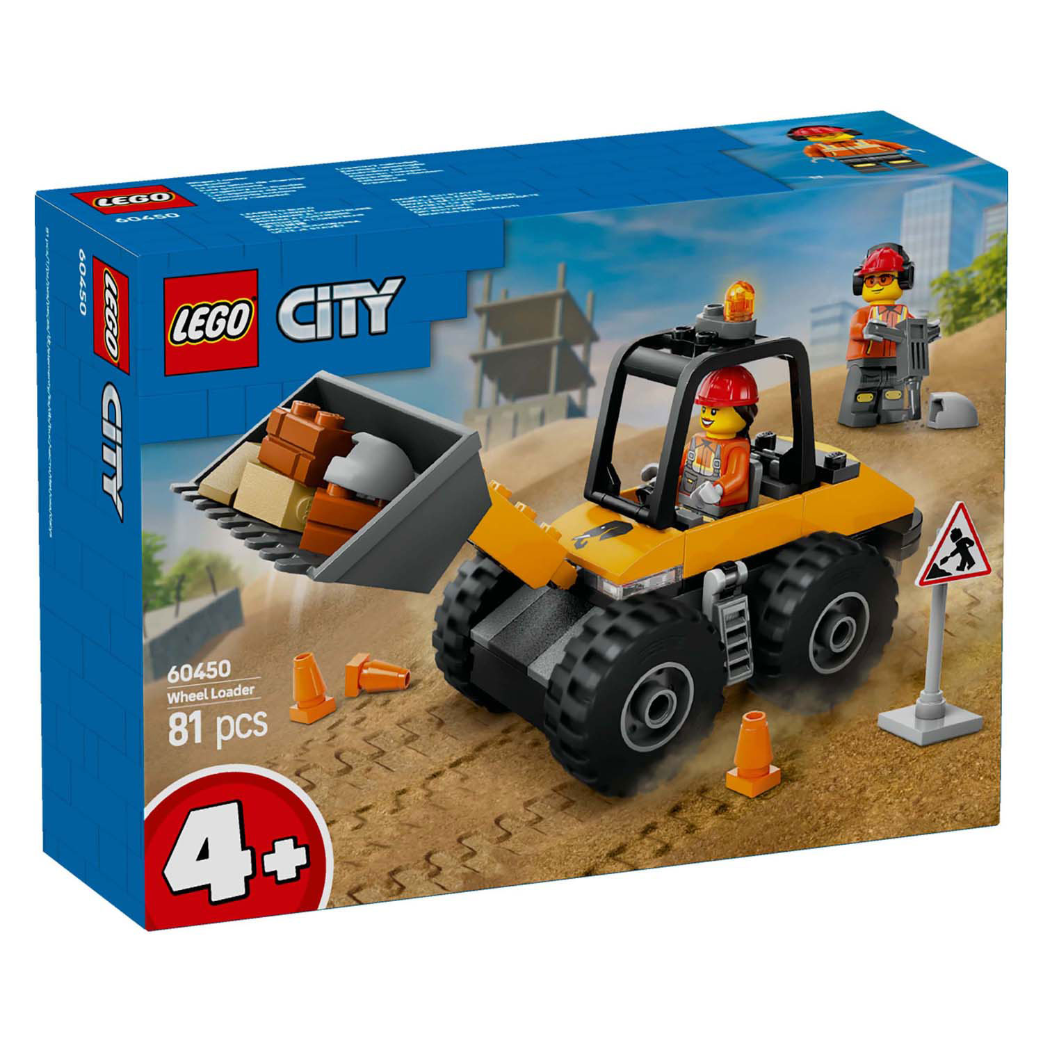 LEGO City 60450 La chargeuse sur pneus jaune