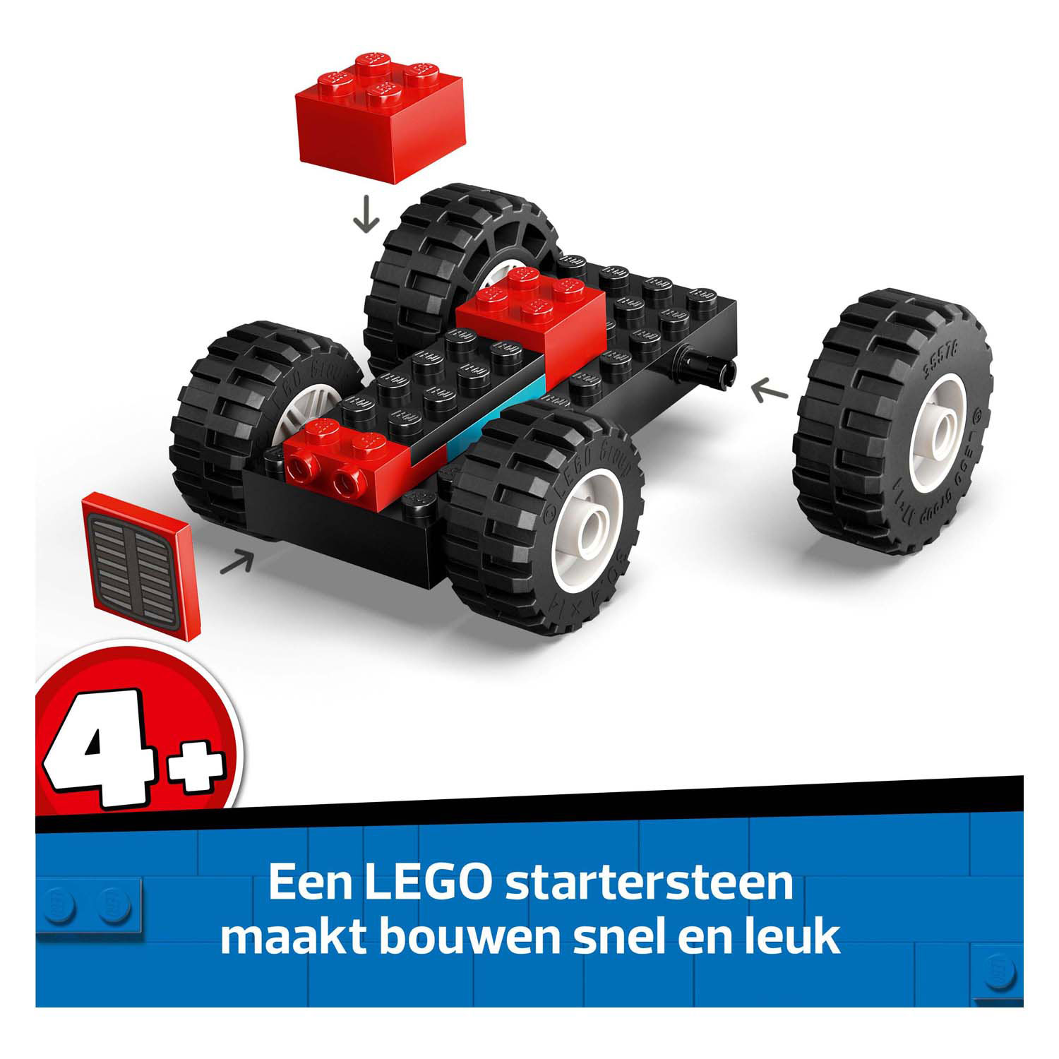 LEGO City 60461 Tracteur rouge avec remorque et mouton