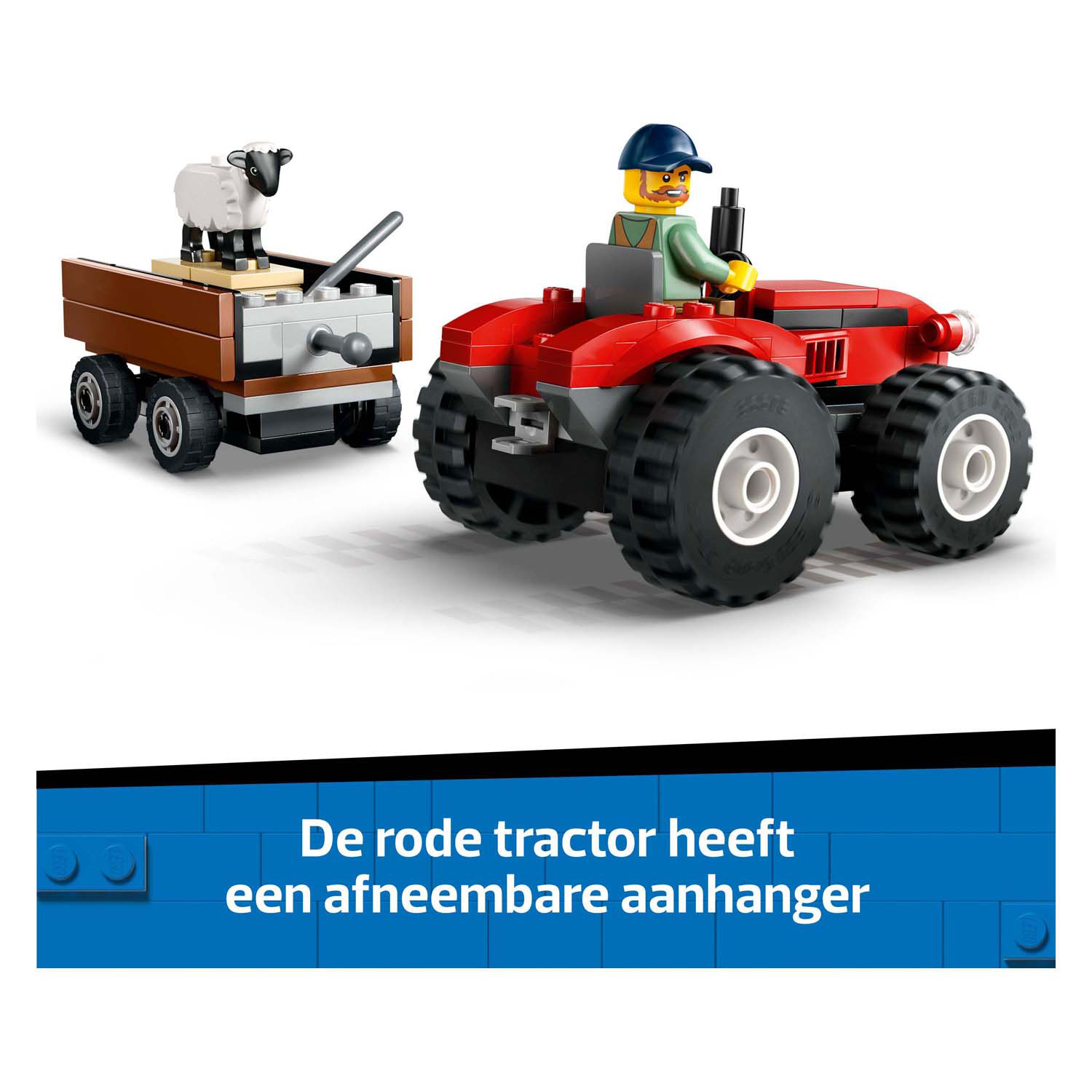 LEGO City 60461 Tracteur rouge avec remorque et mouton