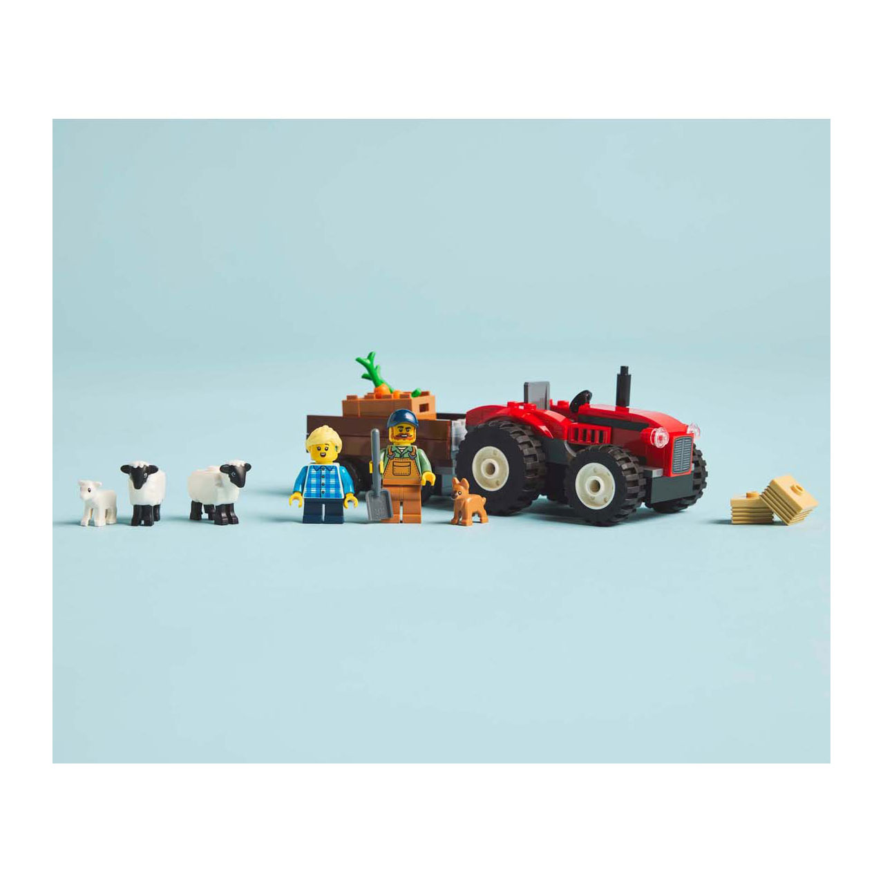 LEGO City 60461 Tracteur rouge avec remorque et mouton