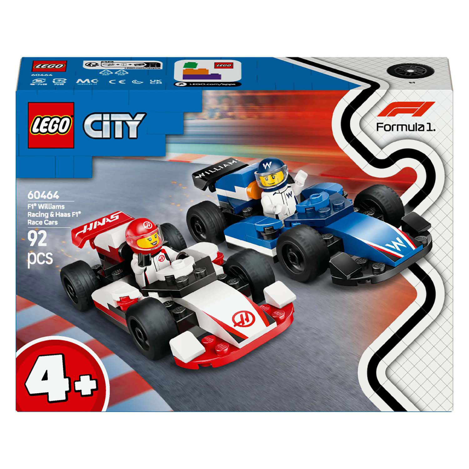 LEGO City 60464 F1 Williams Racing und Haas F1 Rennwagen