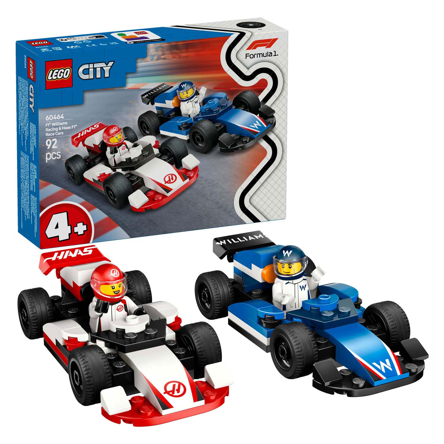 LEGO City 60464 F1 Williams Racing und Haas F1 Rennwagen