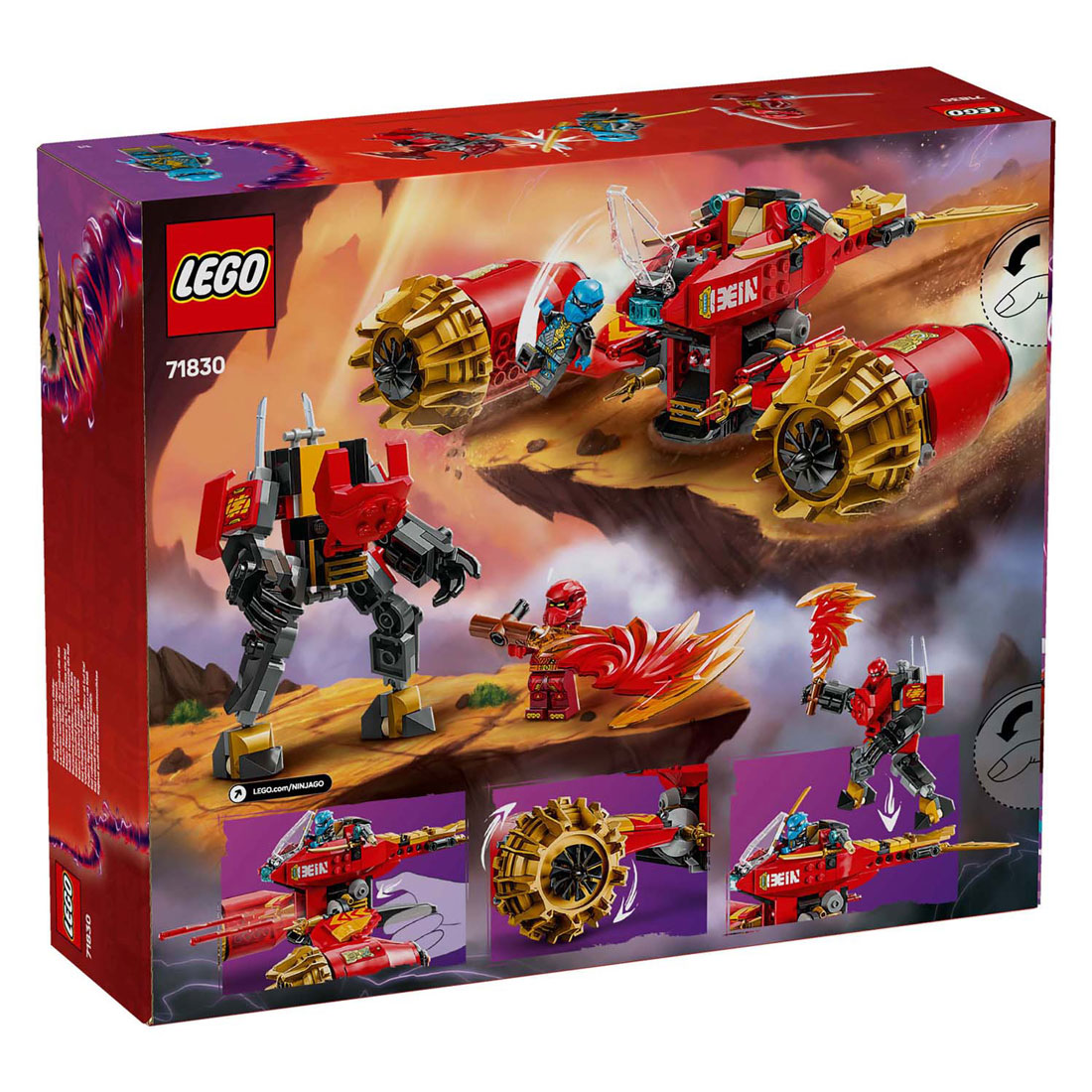 LEGO Ninjago 71830 Le véhicule Mechastorm de Kai