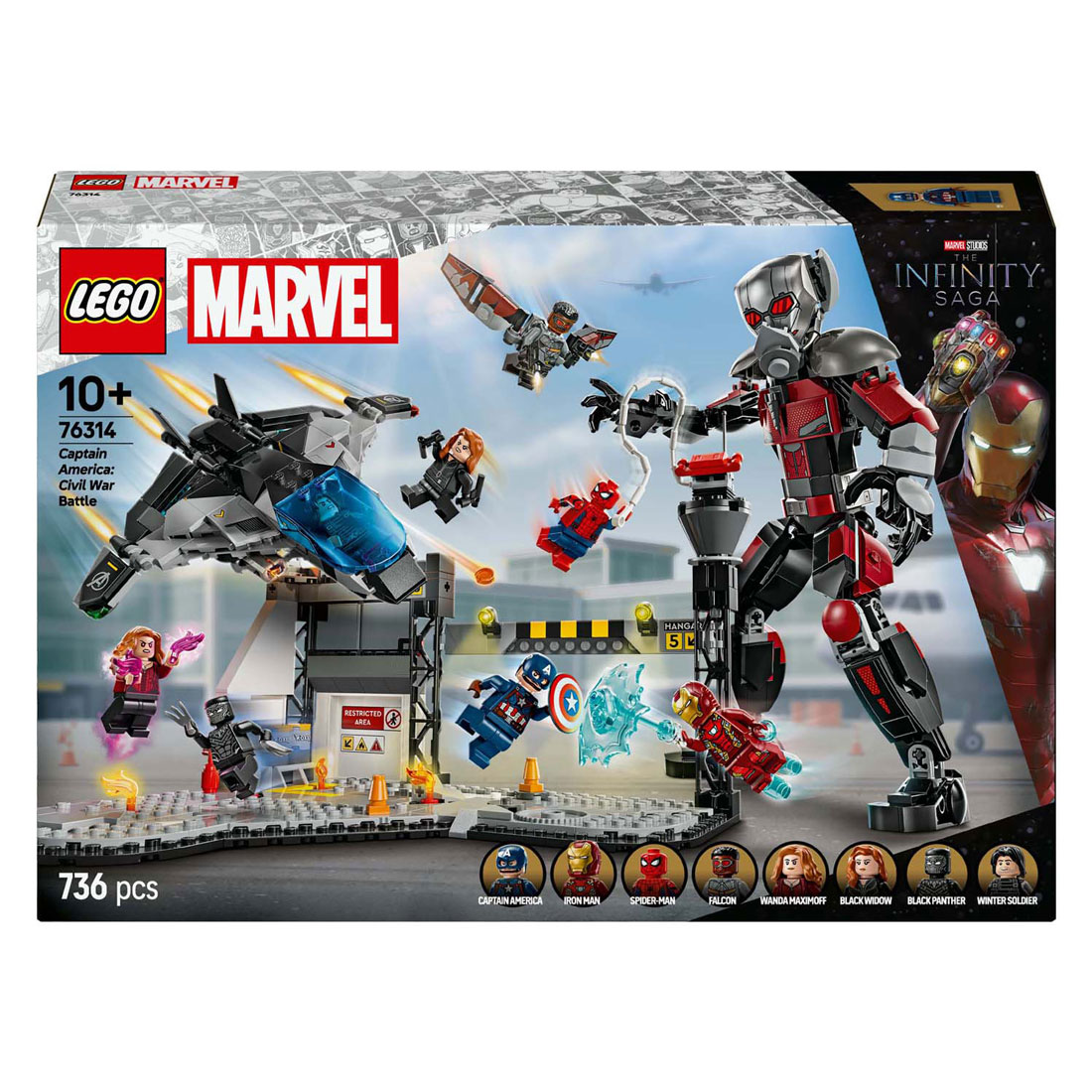 LEGO Super Heroes 76314 Captain America: Bürgerkriegs-Actionszene