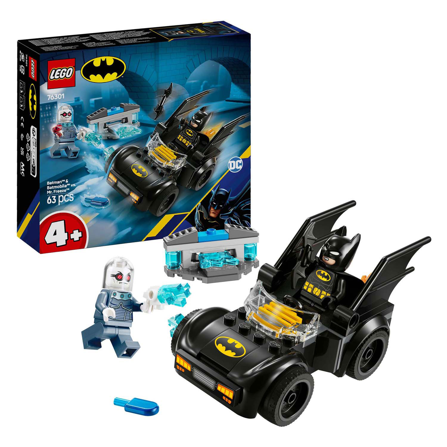 LEGO DC 76301 Baan en Baobile Vs. Mr. Freeze