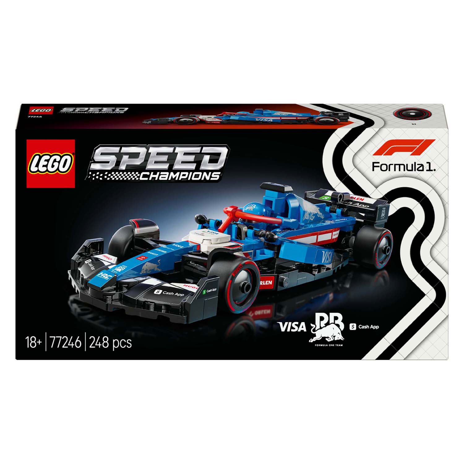 LEGO Speed ​​Champions 77246 Visa Cash App RB VCARB 01 F1 Rennwagen