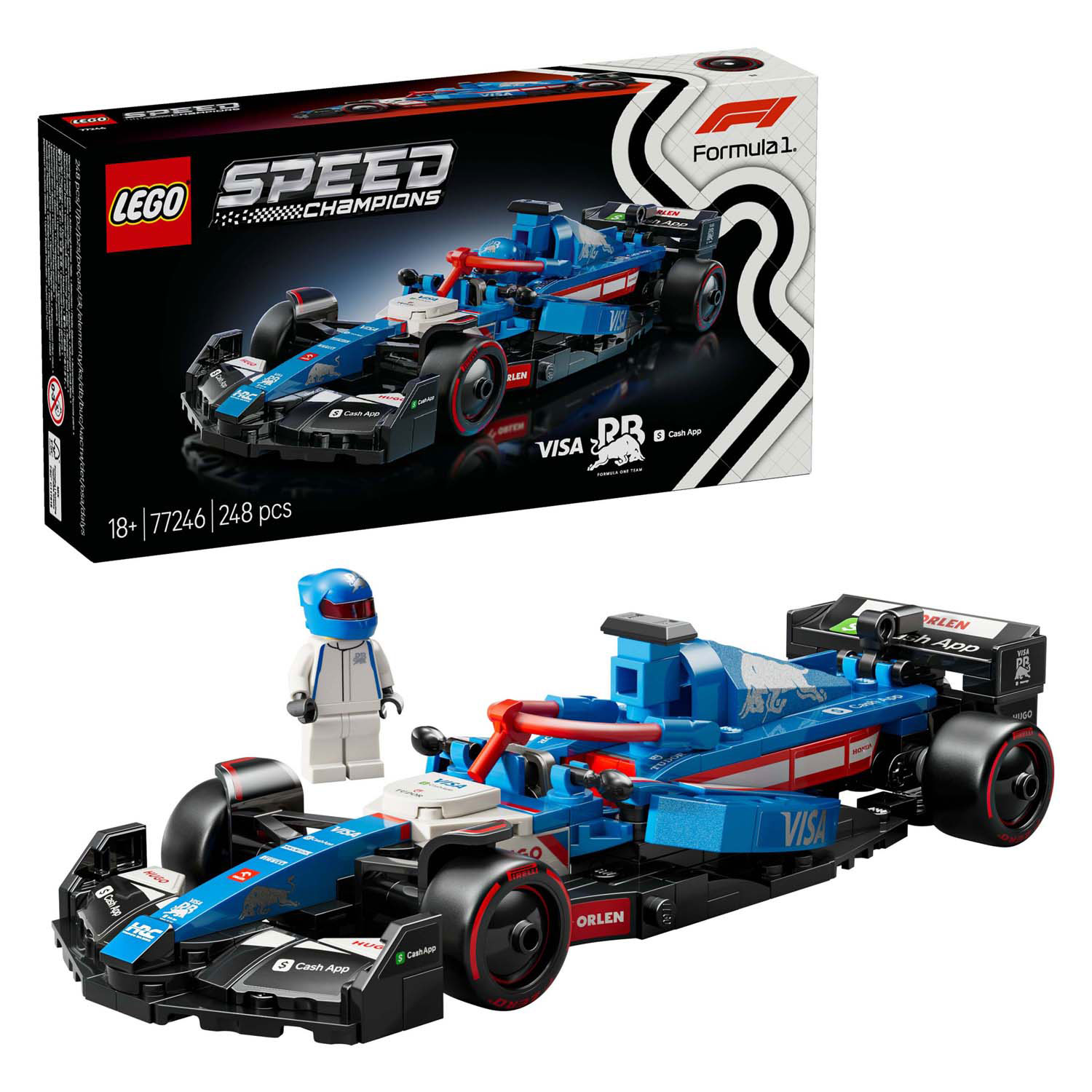 LEGO Speed ​​Champions 77246 Visa Cash App RB VCARB 01 F1 Rennwagen