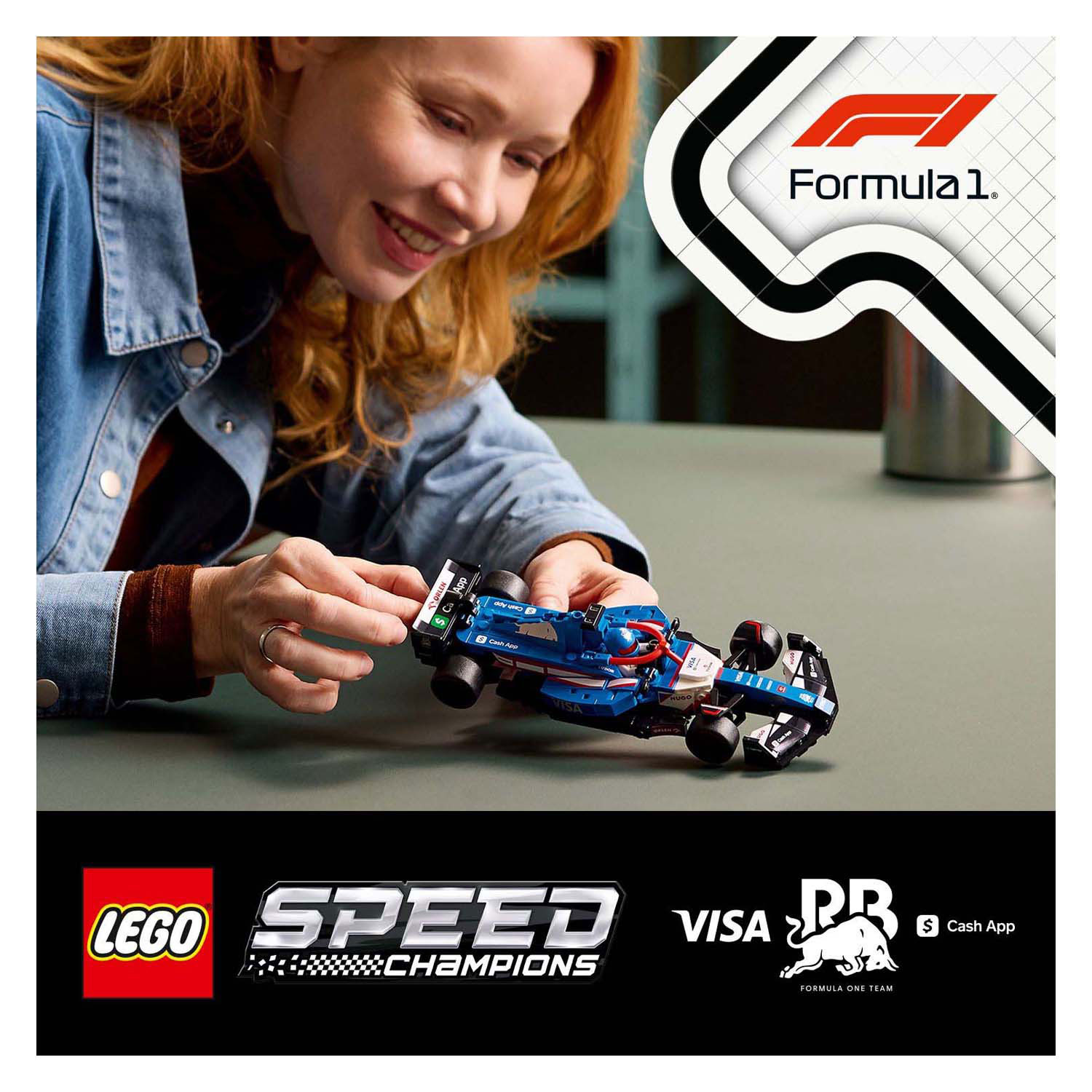 LEGO Speed ​​Champions 77246 Visa Cash App RB VCARB 01 F1 Rennwagen