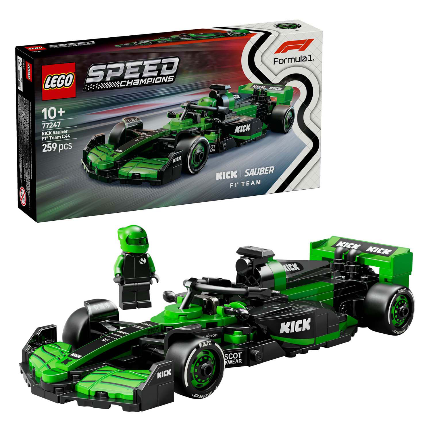 LEGO Speed ​​Champions 77247 KICK Sauber F1 Team C44 Rennwagen