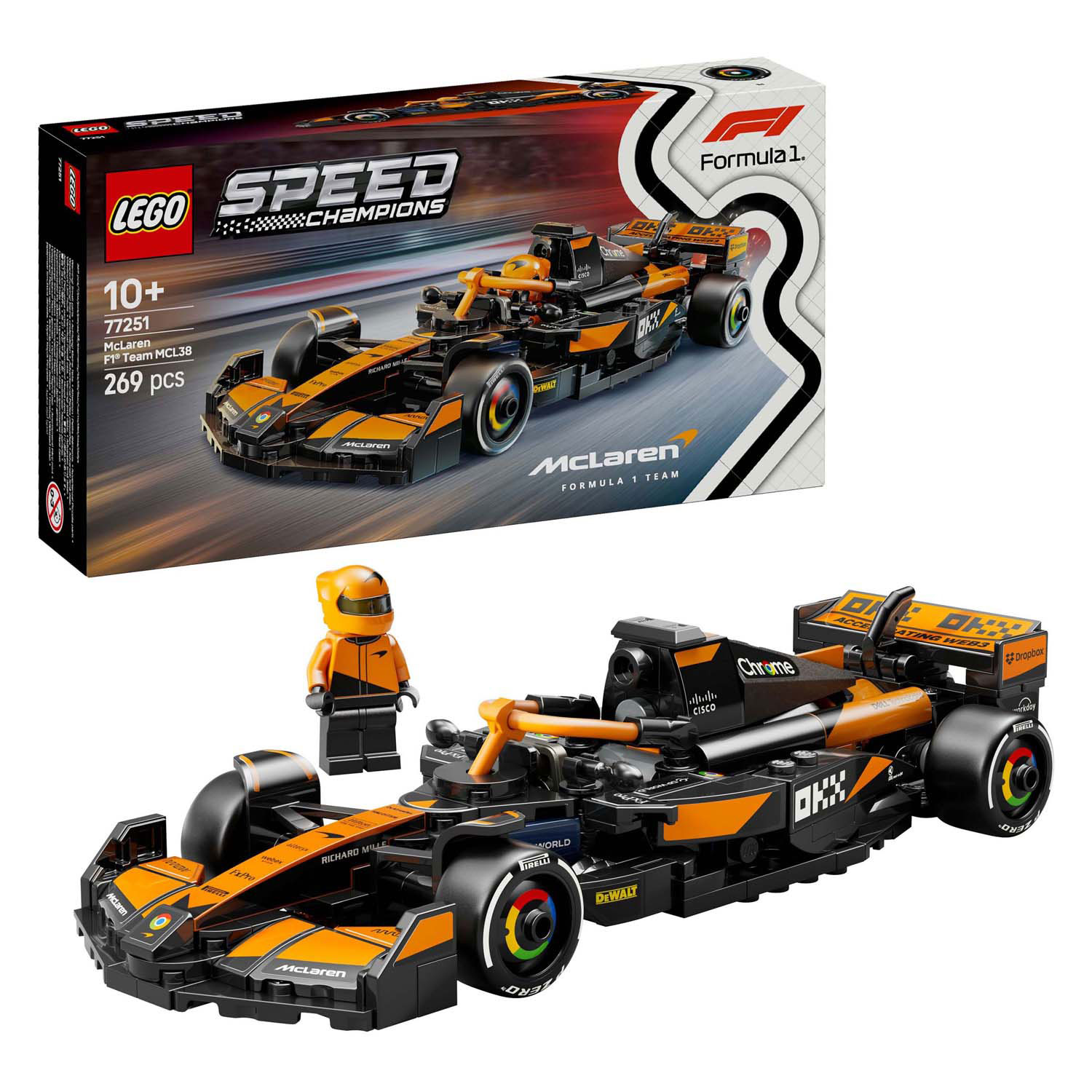 LEGO Speed ​​Champions 77251 McLaren F1 Team MCL38 Rennwagen