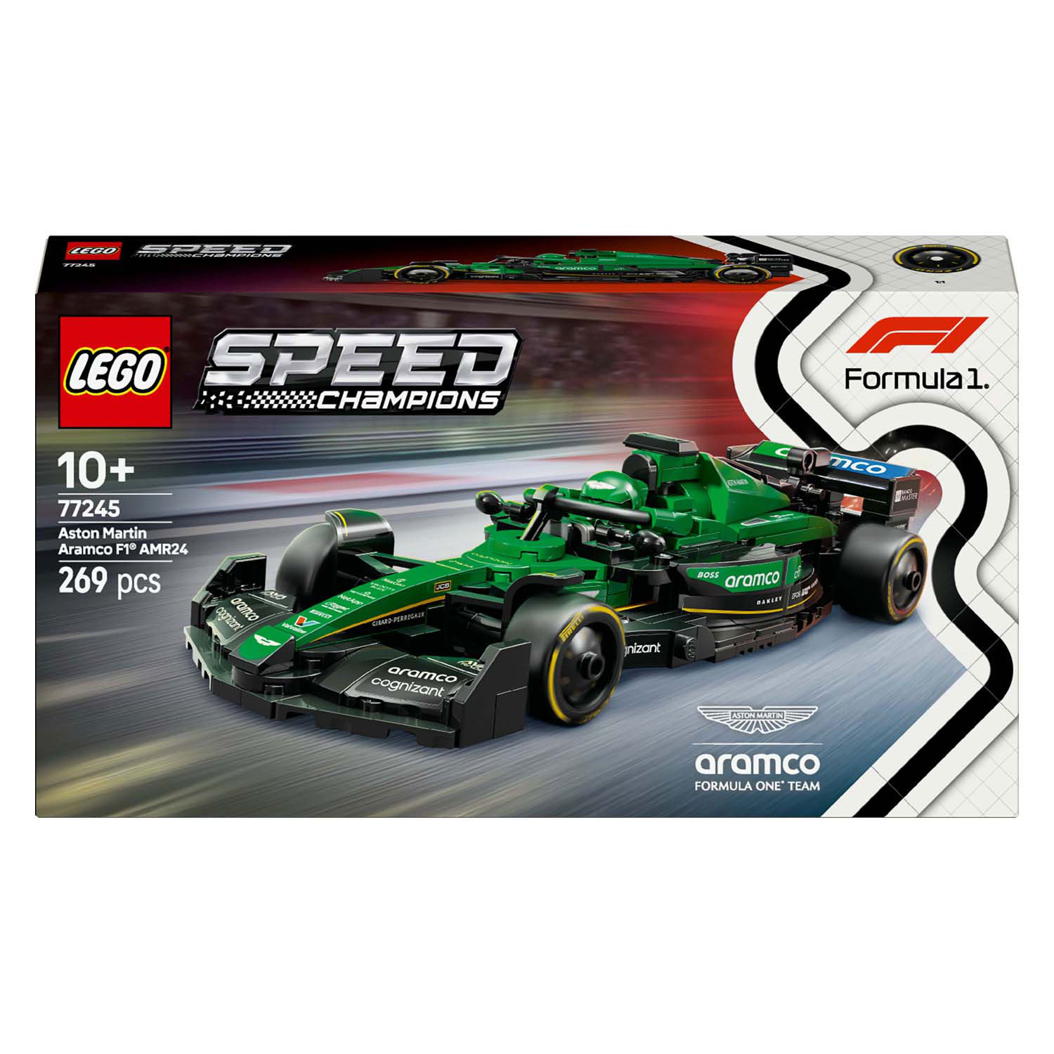 LEGO Speed ​​Champions 77245 Aston Martin Aramco F1 AMR24 Rennwagen