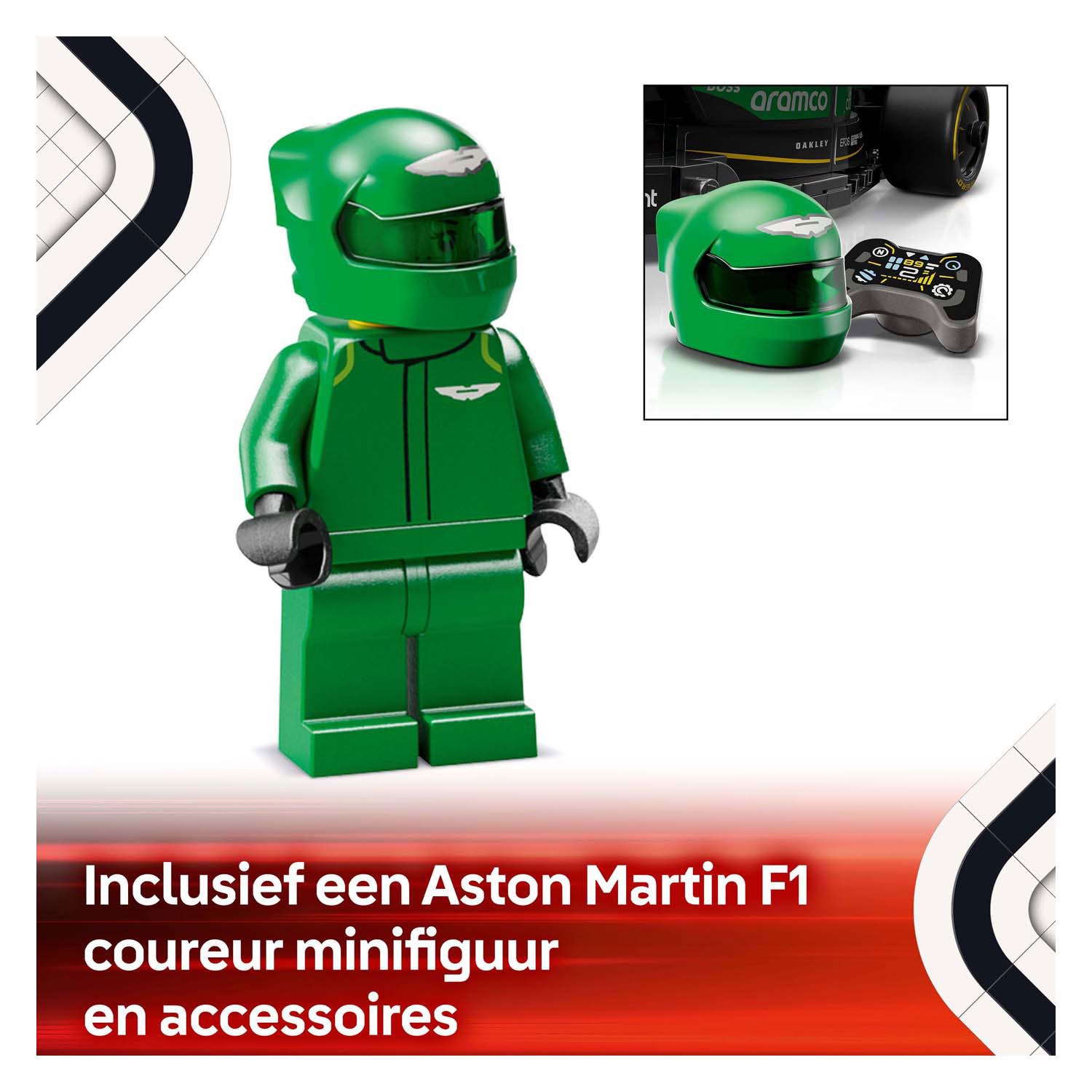 LEGO Speed ​​Champions 77245 Aston Martin Aramco F1 AMR24 Rennwagen