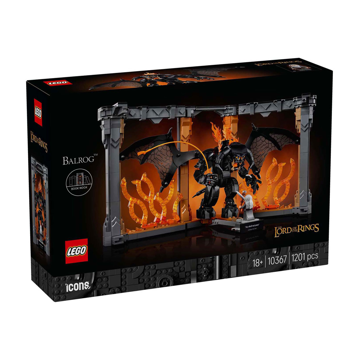 LEGO ICONS 10367 Serre-livres Le Seigneur des Anneaux Balrog