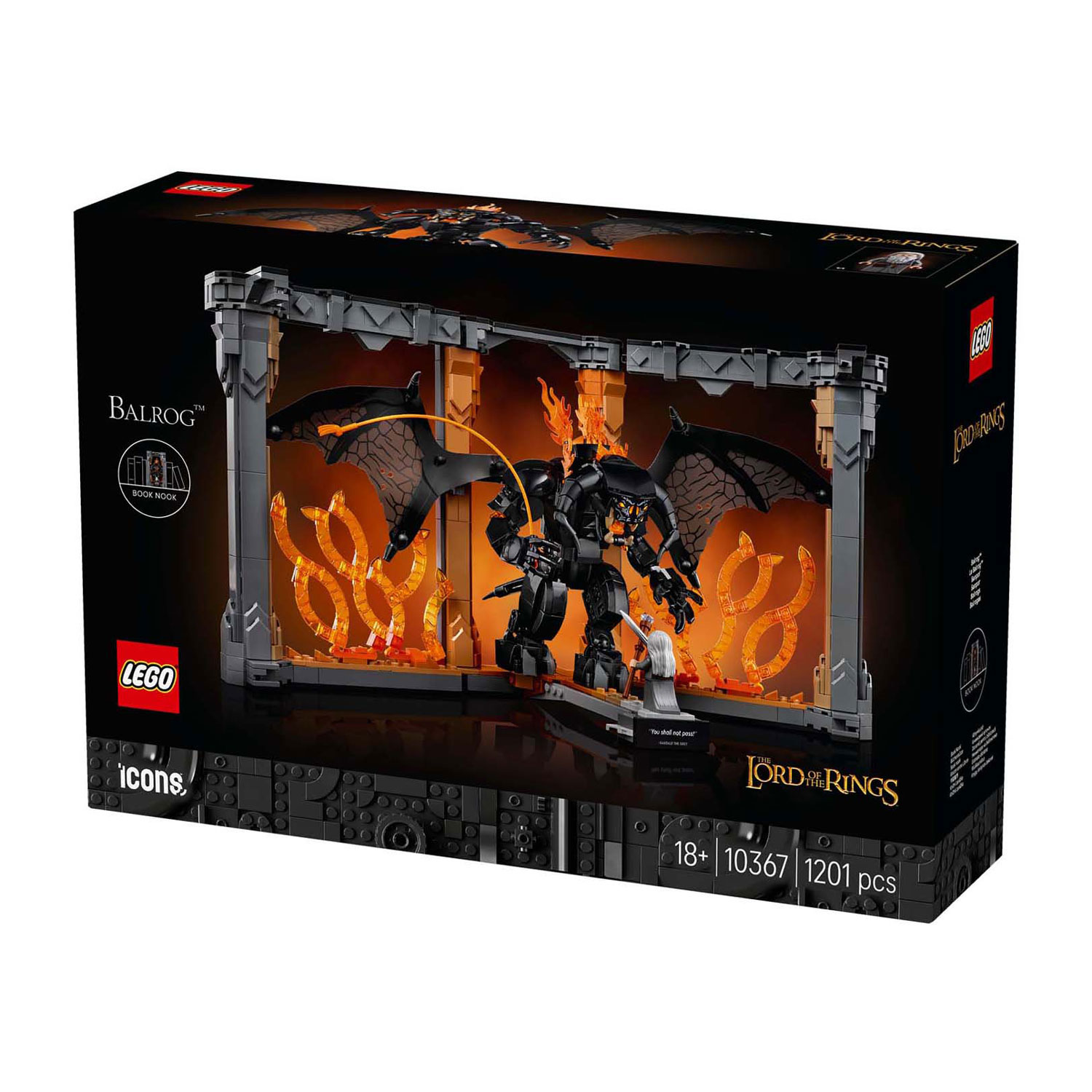 LEGO ICONS 10367 Serre-livres Le Seigneur des Anneaux Balrog