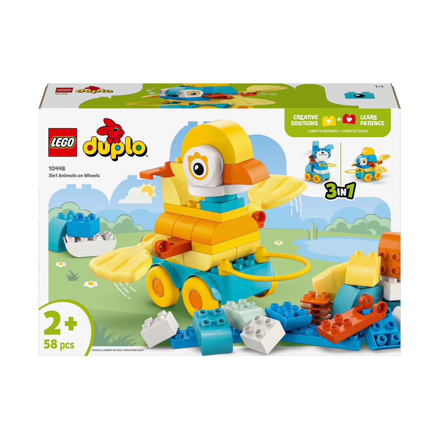 LEGO DUPLO 10448 3-in-1 Dieren op Wielen Peuterspeelgoed