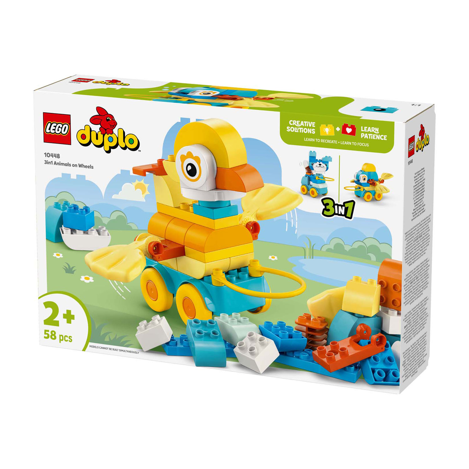 LEGO DUPLO 10448 3-in-1 Dieren op Wielen Peuterspeelgoed